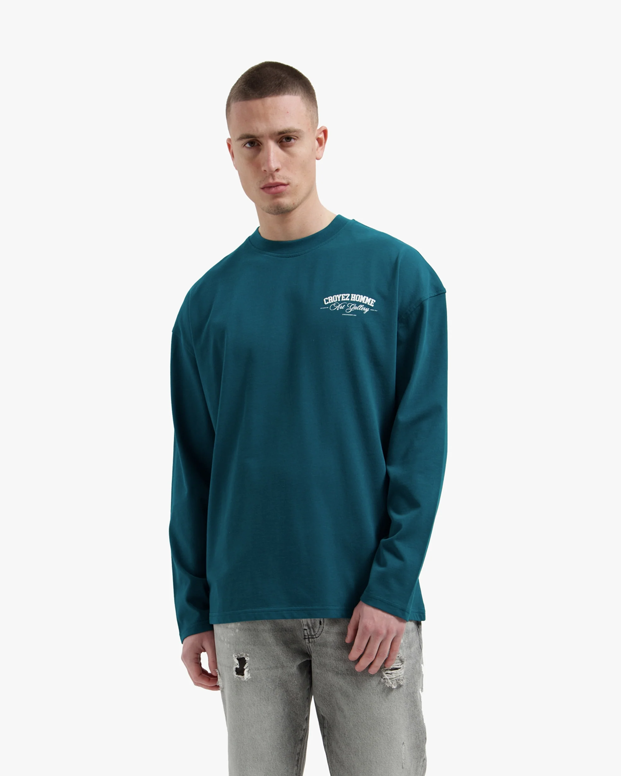 Croyez Art Gallery Longsleeve | Dark Teal - Image 3