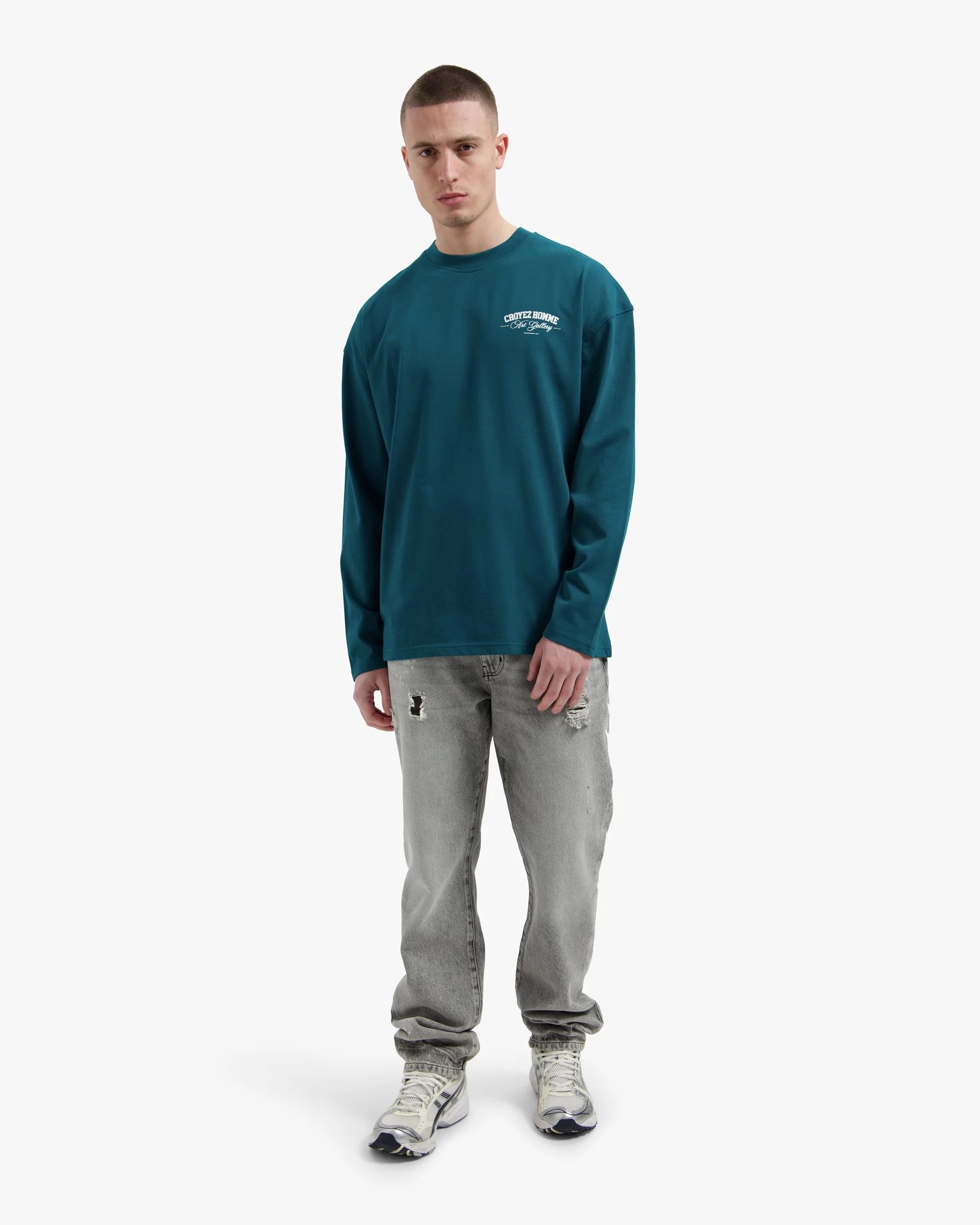 Croyez Art Gallery Longsleeve | Dark Teal - Image 5