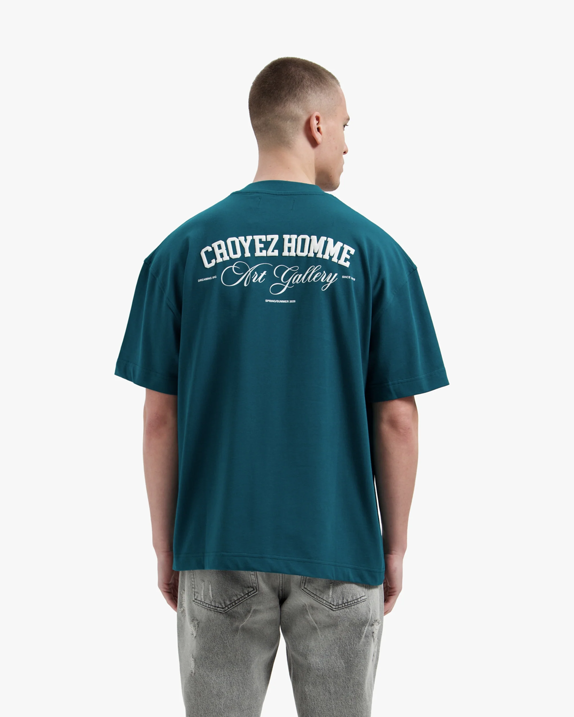 Croyez Art Gallery T-Shirt | Dark Teal - Image 4