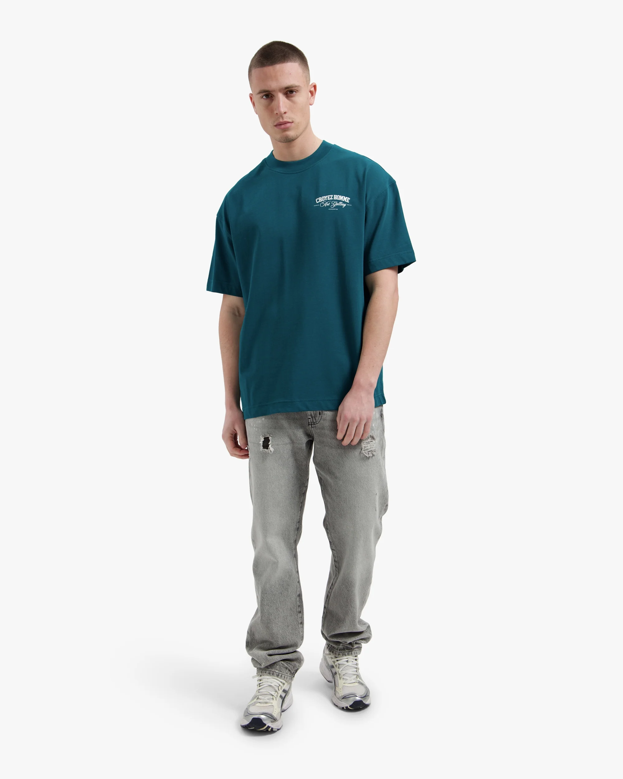 Croyez Art Gallery T-Shirt | Dark Teal - Image 5