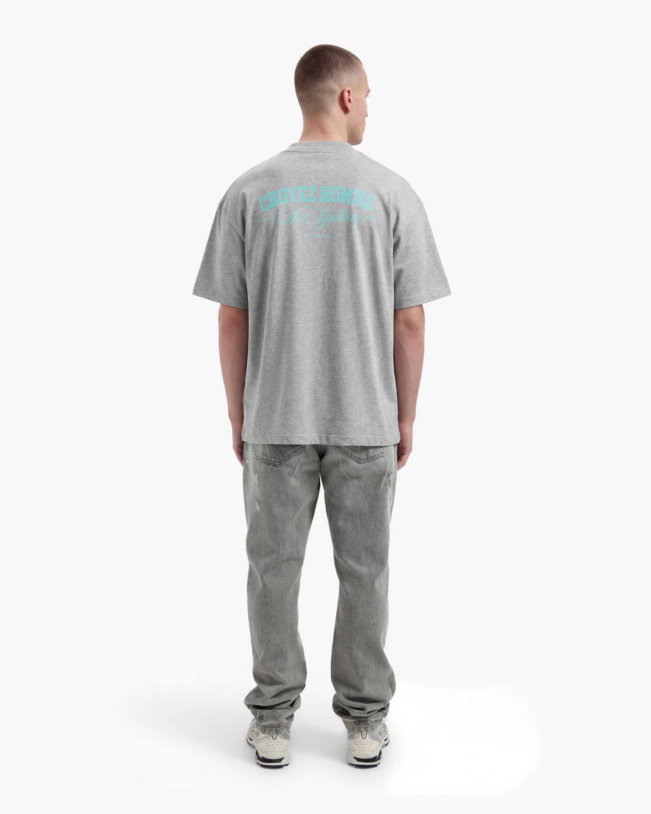 Croyez Art Gallery T-Shirt | Grey Melange - Image 6