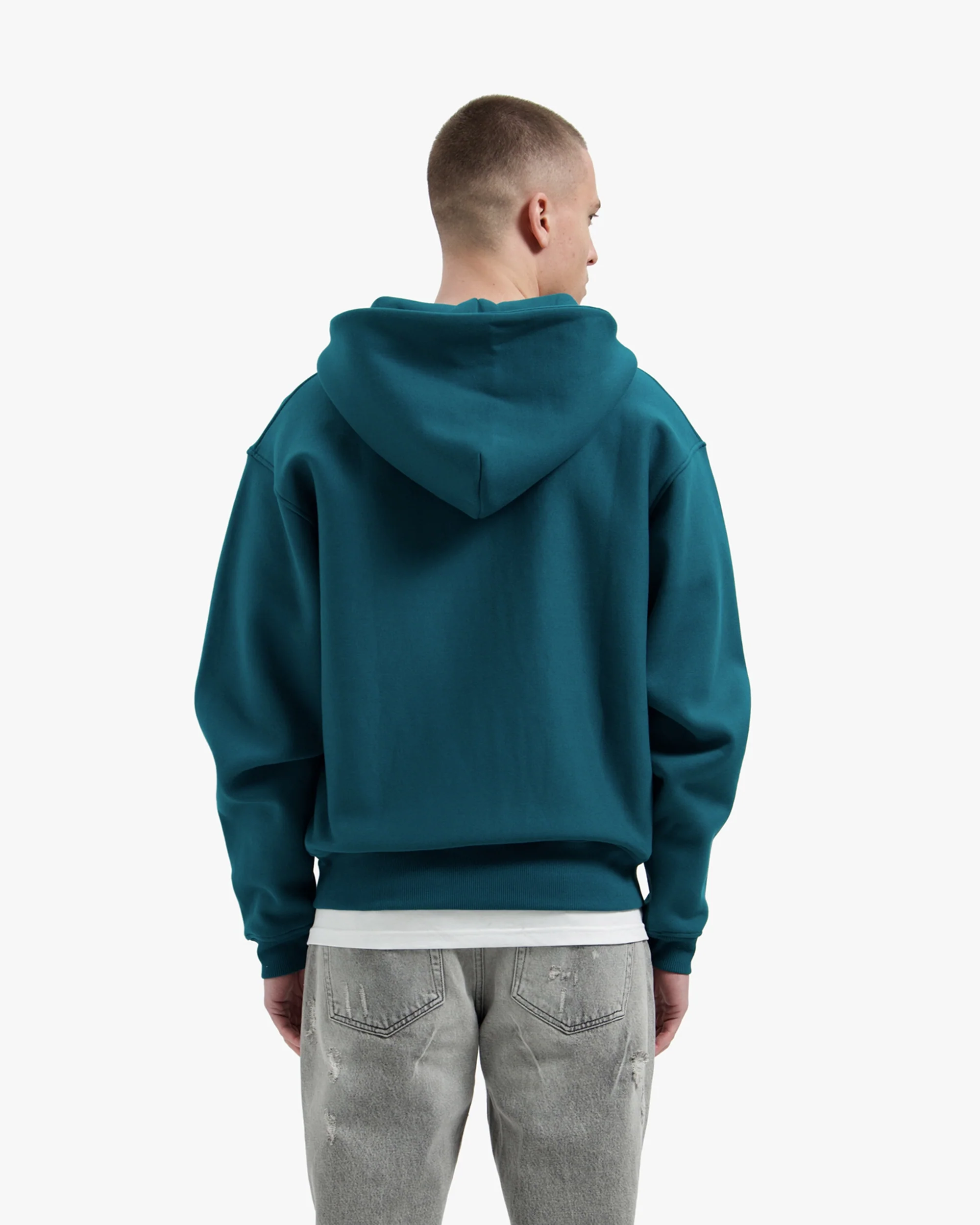 Croyez Art Gallery Zip Hoodie | Dark Teal - Image 4