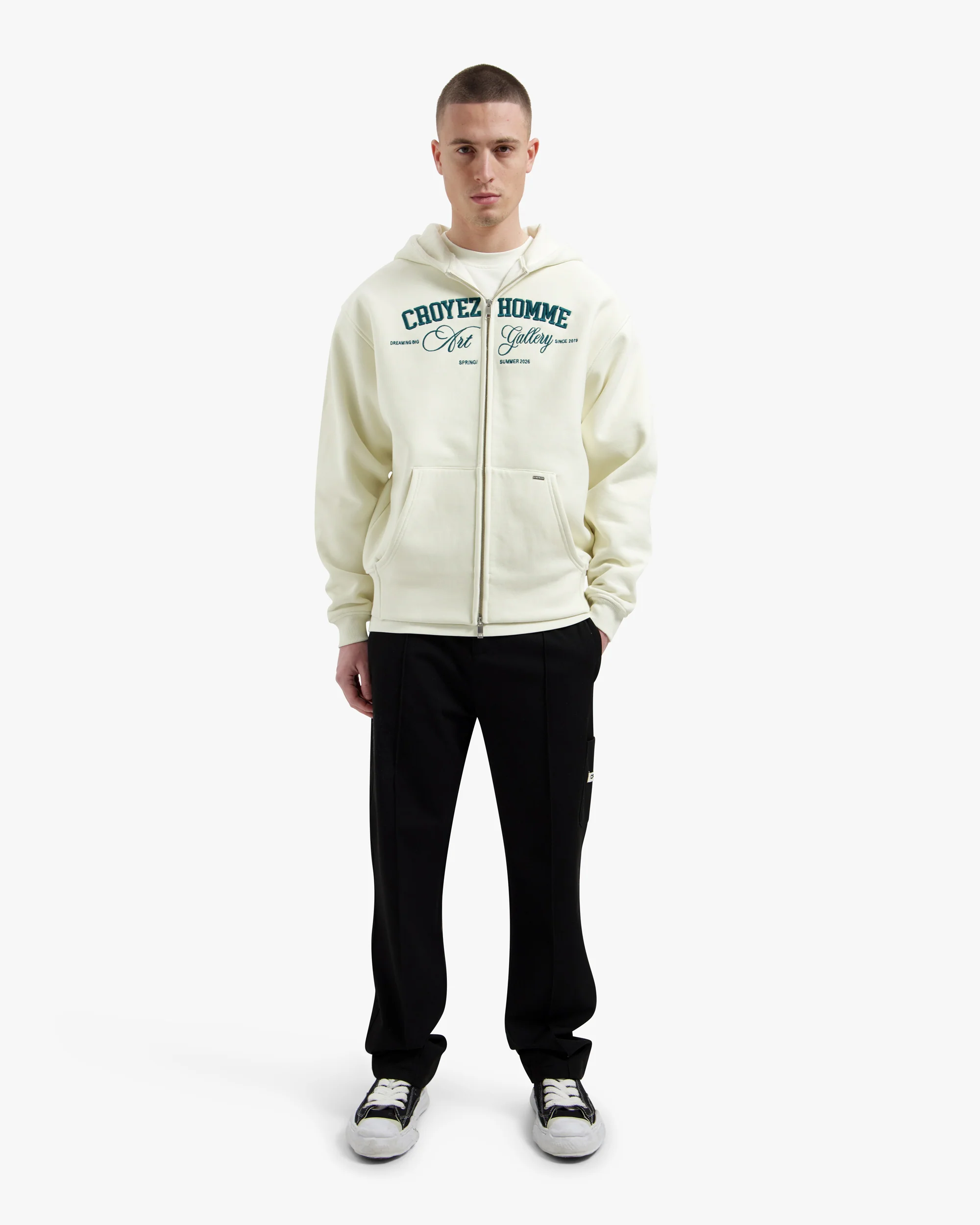 Croyez Art Gallery Zip Hoodie | Off-White - Image 5