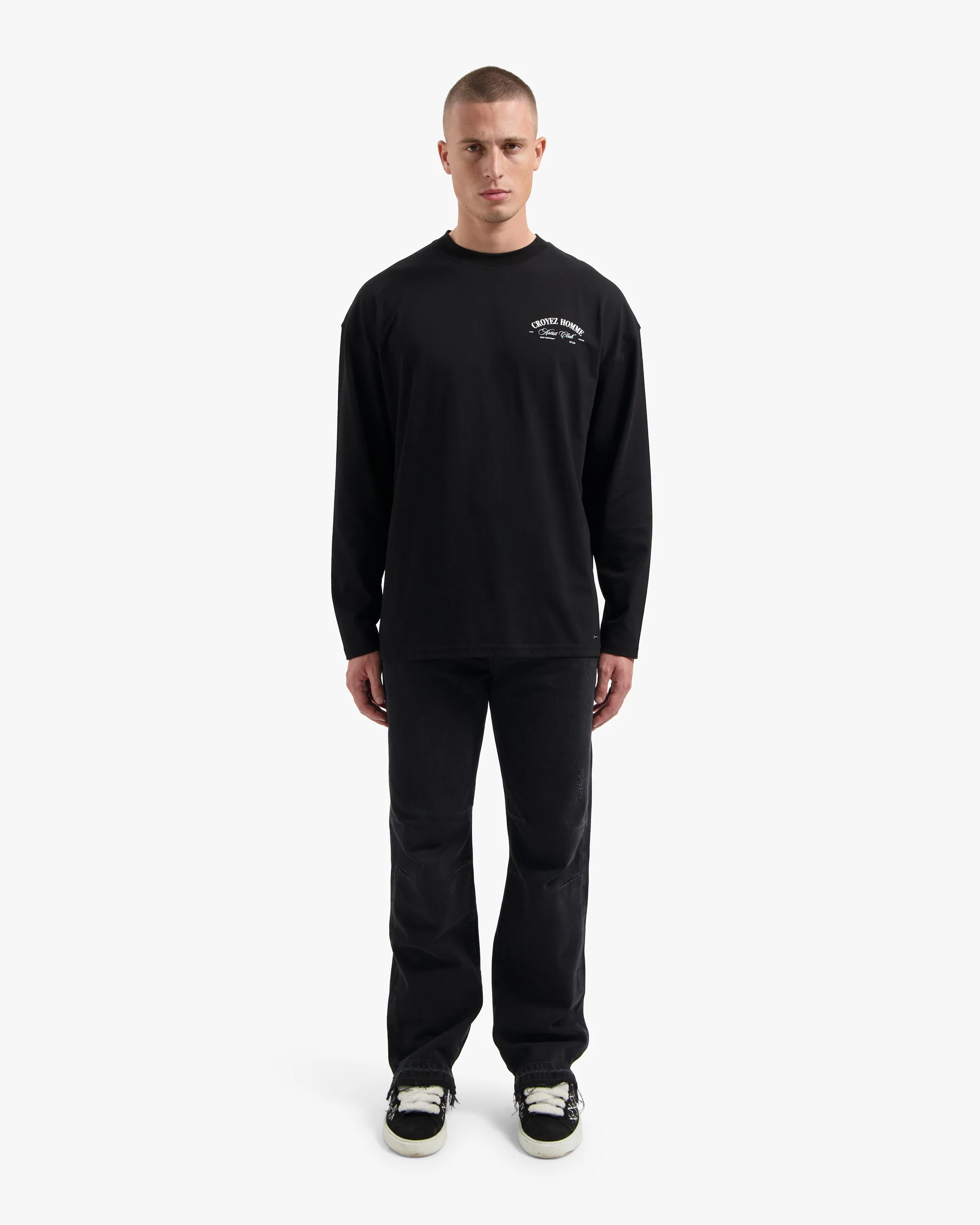 CROYEZ ARTIST CLUB LONGSLEEVE T-SHIRT | BLACK - Image 5