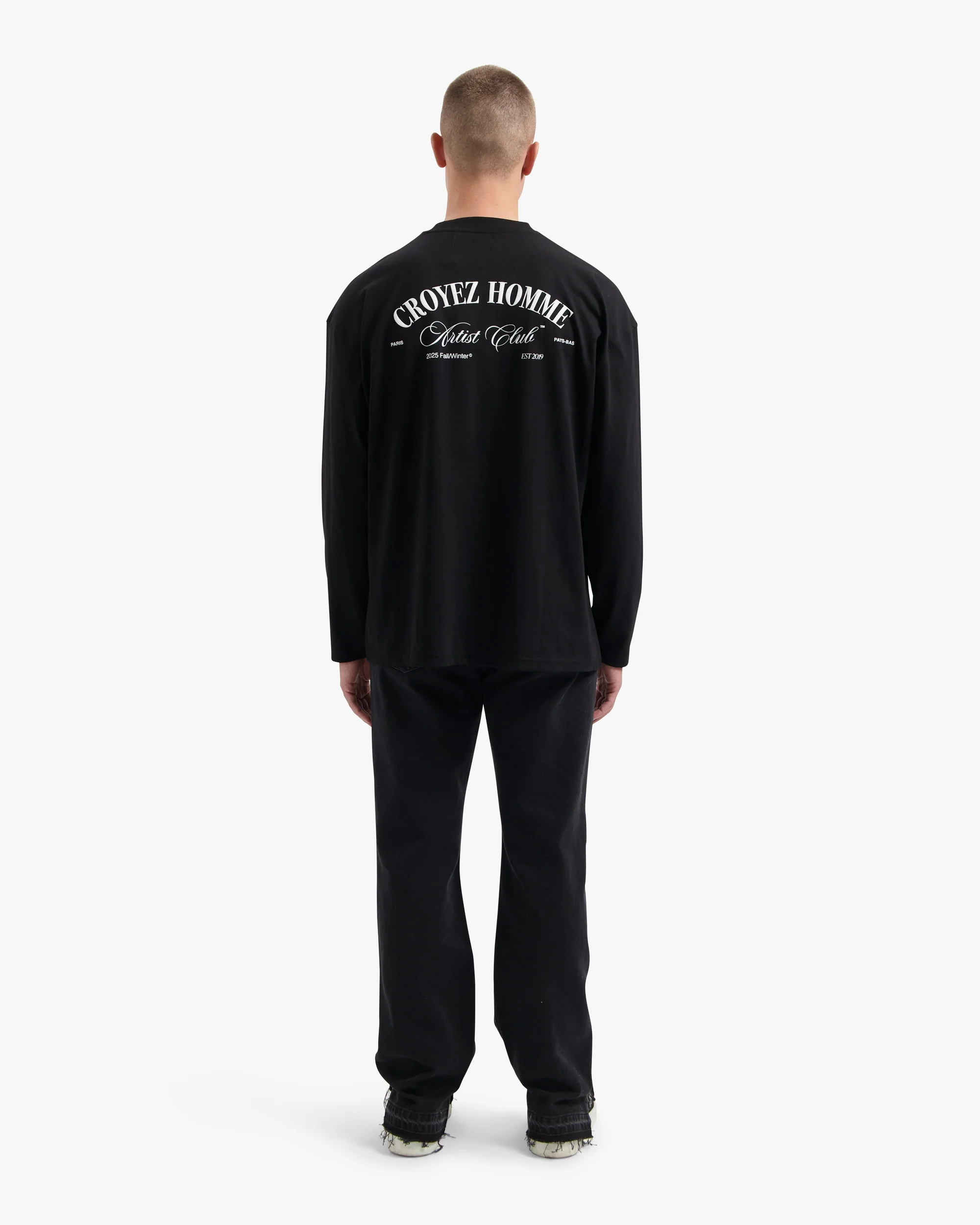 CROYEZ ARTIST CLUB LONGSLEEVE T-SHIRT | BLACK - Image 6