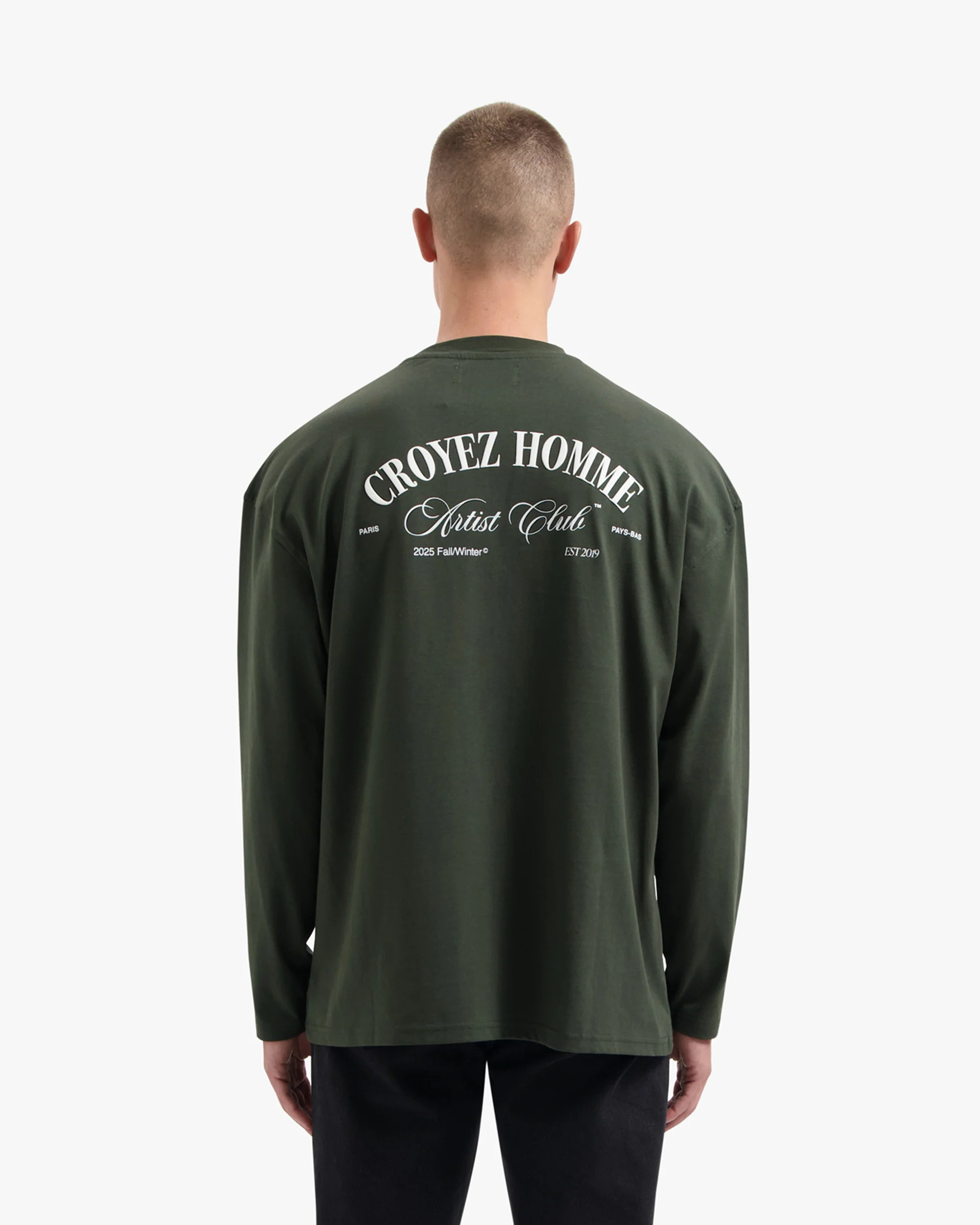 CROYEZ ARTIST CLUB LONGSLEEVE T-SHIRT | DARK GREEN - Image 4
