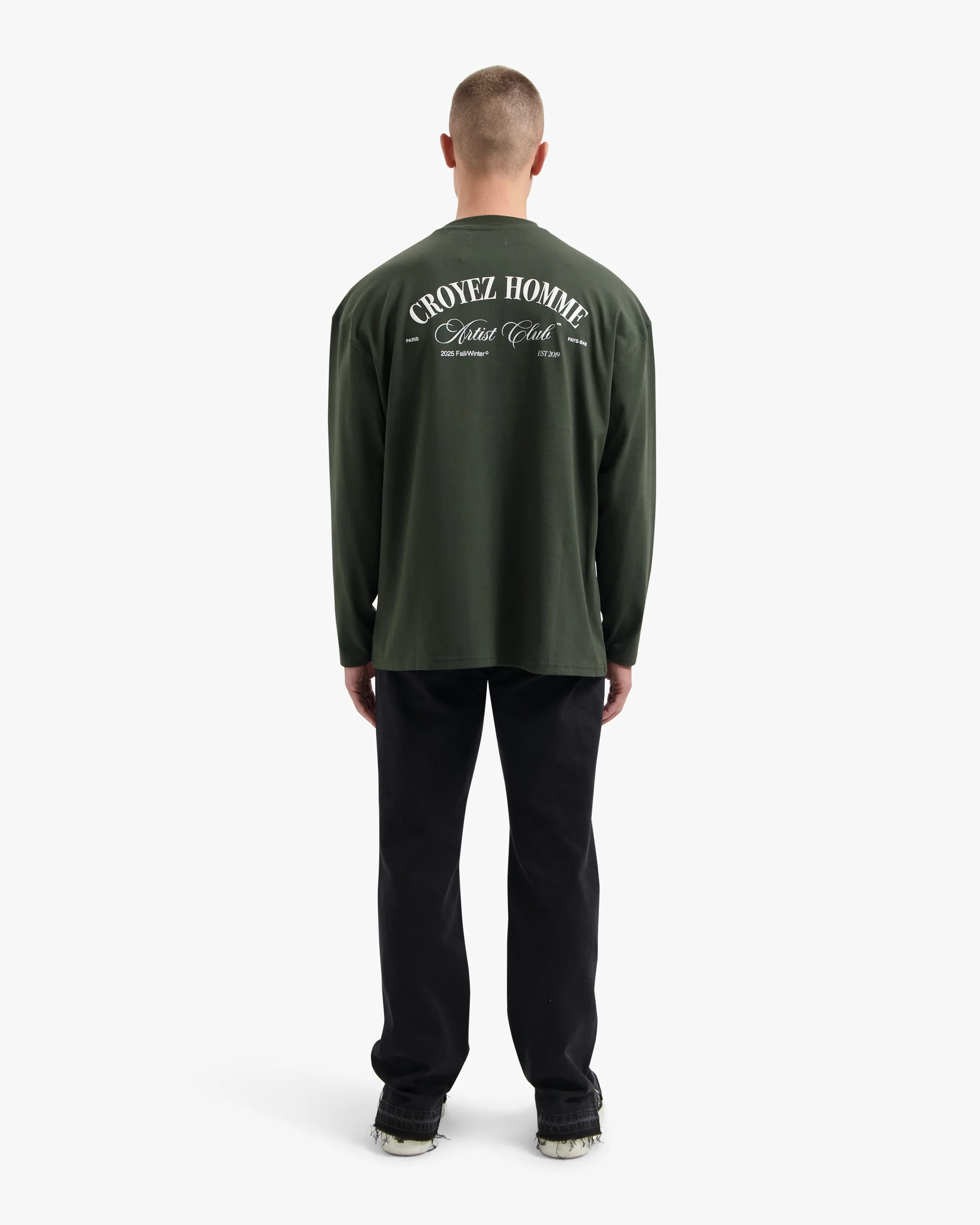 CROYEZ ARTIST CLUB LONGSLEEVE T-SHIRT | DARK GREEN - Image 5