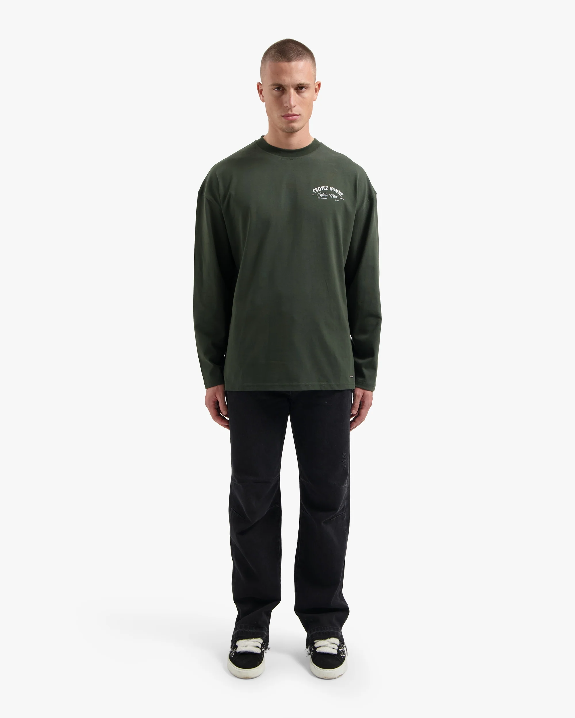 CROYEZ ARTIST CLUB LONGSLEEVE T-SHIRT | DARK GREEN - Image 6