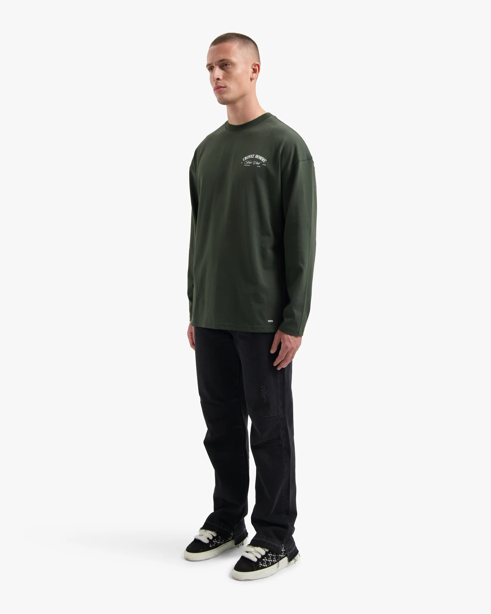 CROYEZ ARTIST CLUB LONGSLEEVE T-SHIRT | DARK GREEN - Image 7