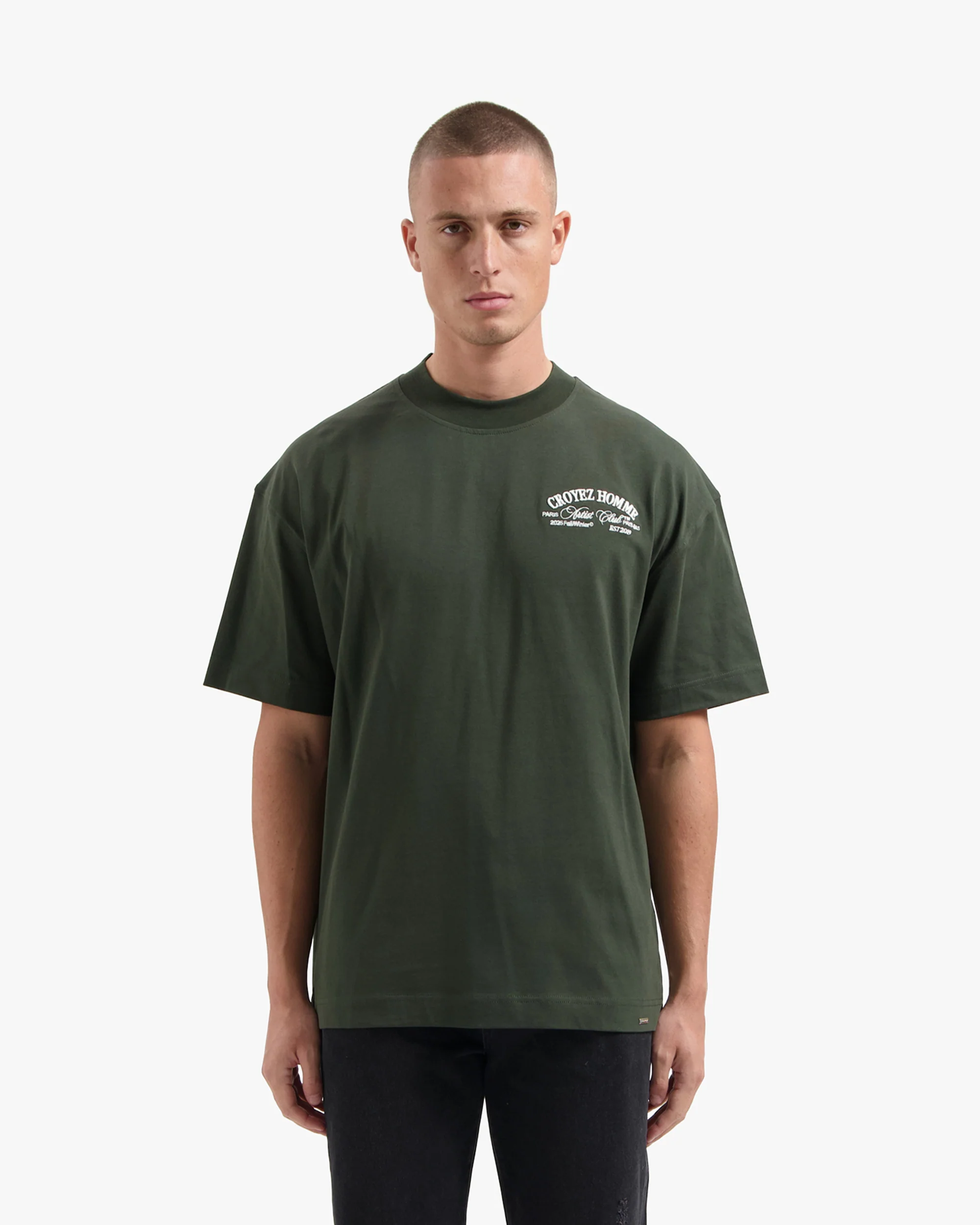 CROYEZ ARTIST CLUB T-SHIRT | DARK GREEN - Image 3
