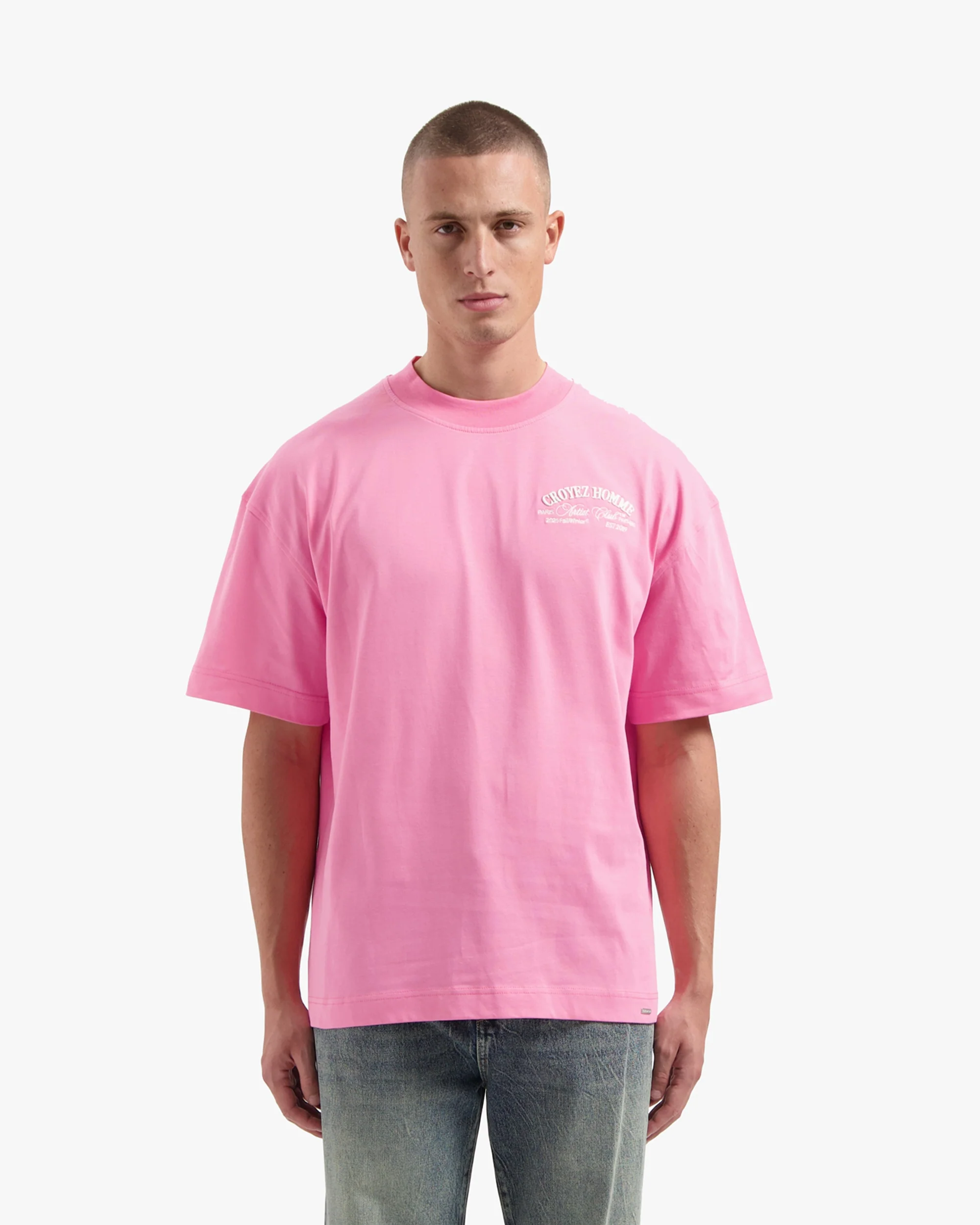 CROYEZ ARTIST CLUB T-SHIRT | PINK - Image 3