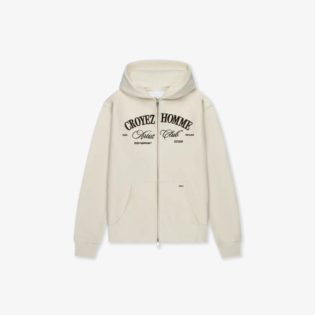 CROYEZ ARTIST CLUB ZIP-HOODIE | OFF-WHITE