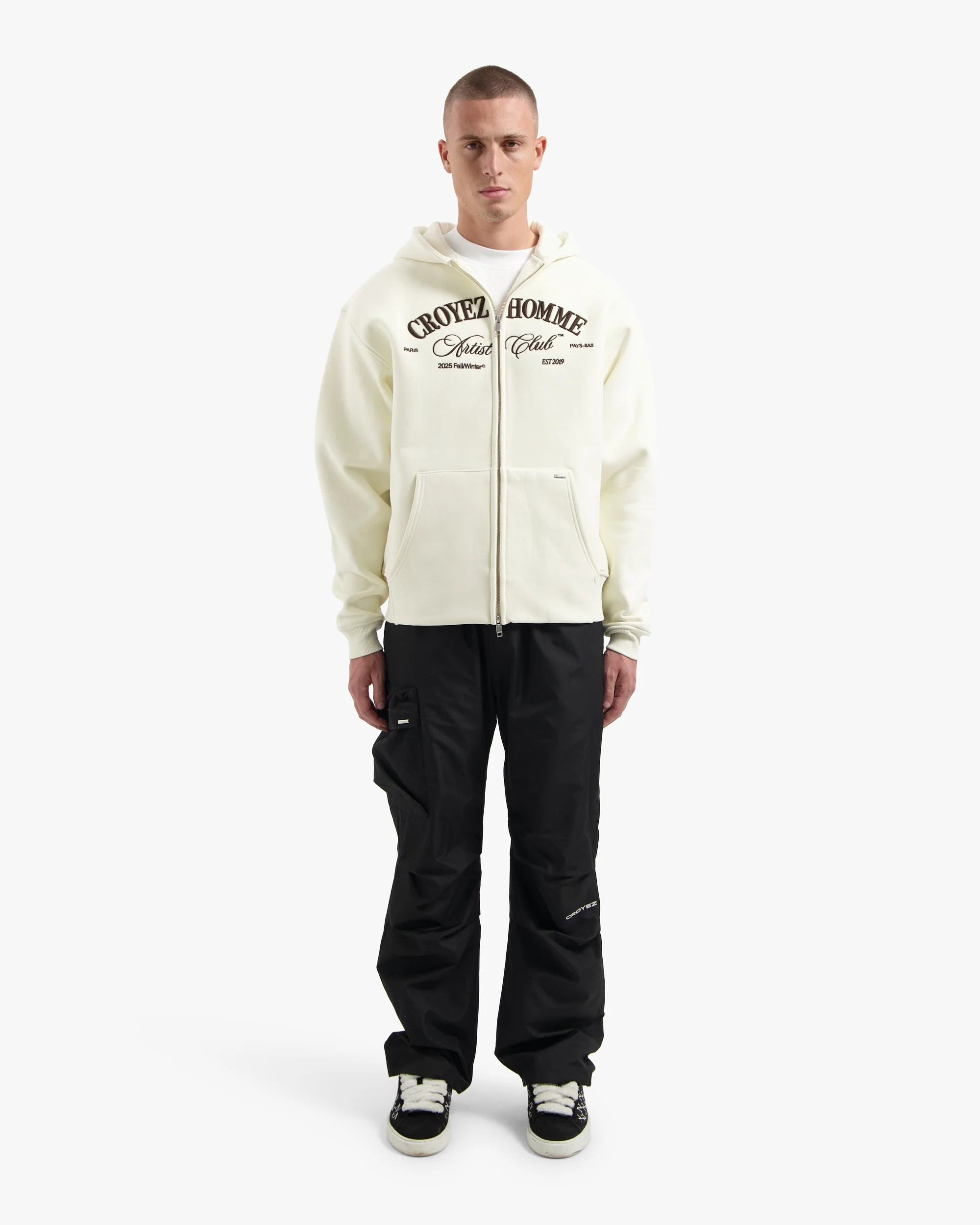 CROYEZ ARTIST CLUB ZIP-HOODIE | OFF-WHITE - Image 5