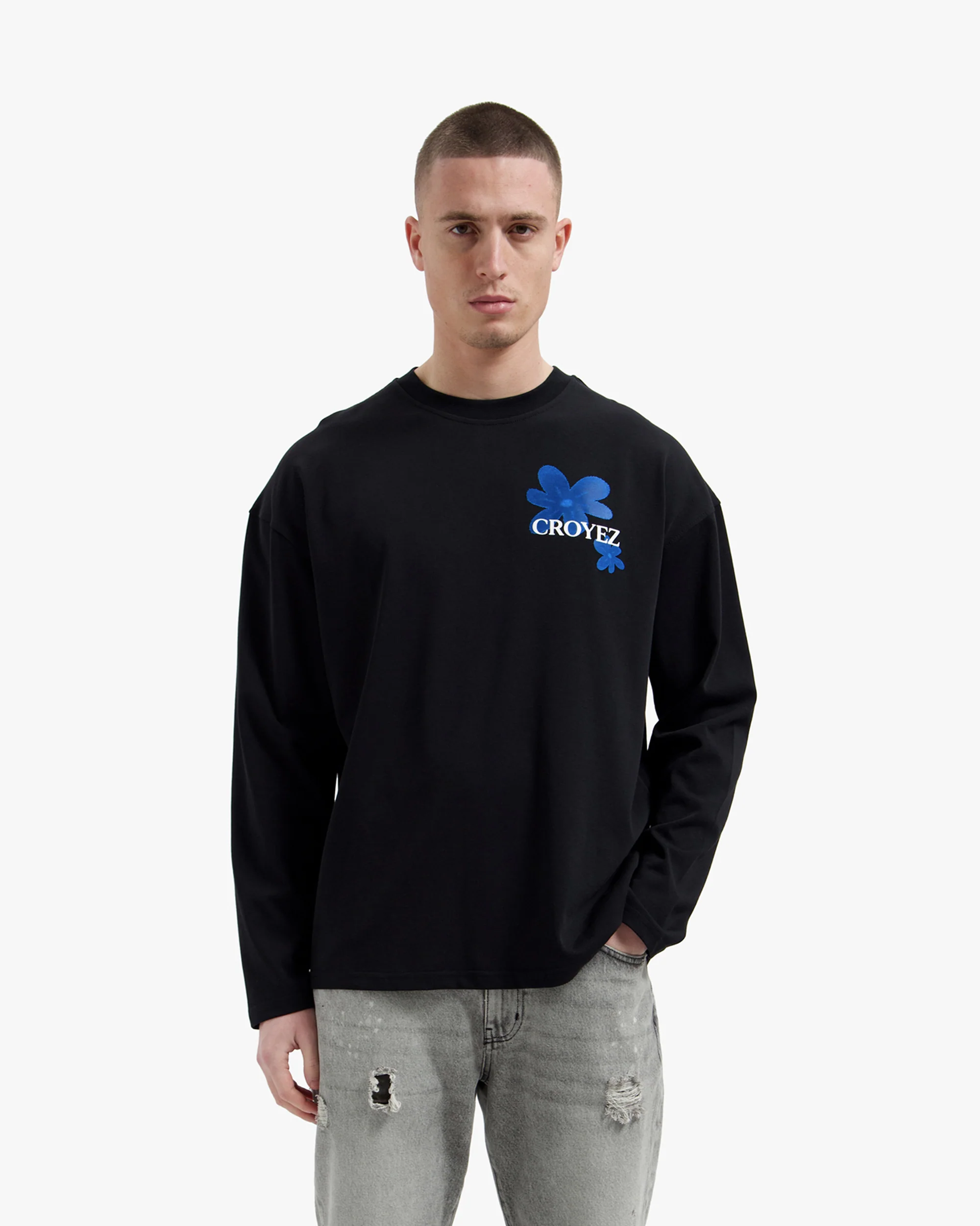 CROYEZ BOTANIQUE LONGSLEEVE | BLACK/COBALT - Image 3