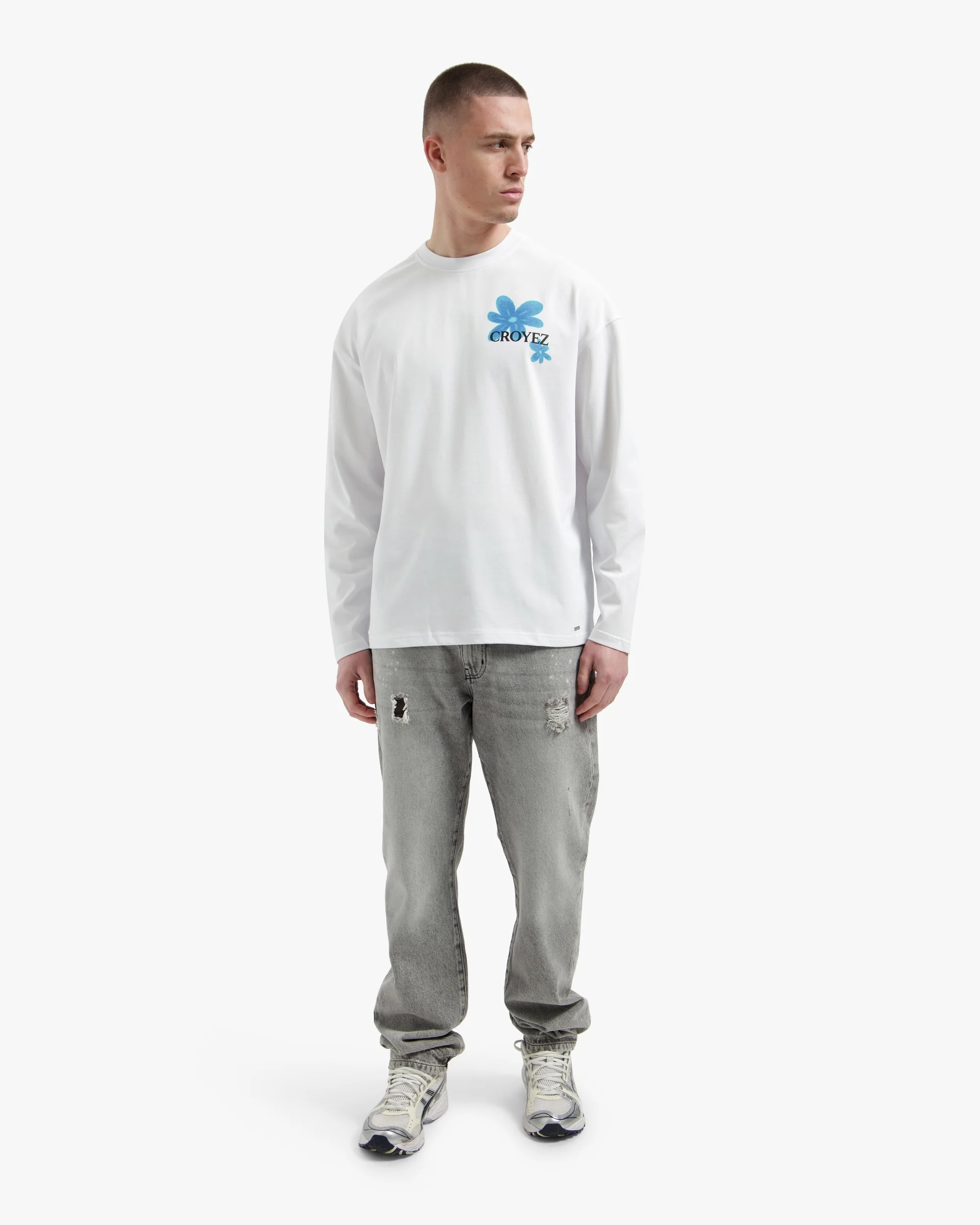 Croyez Botanique Longsleeve | White/Tiffany Blue - Image 5