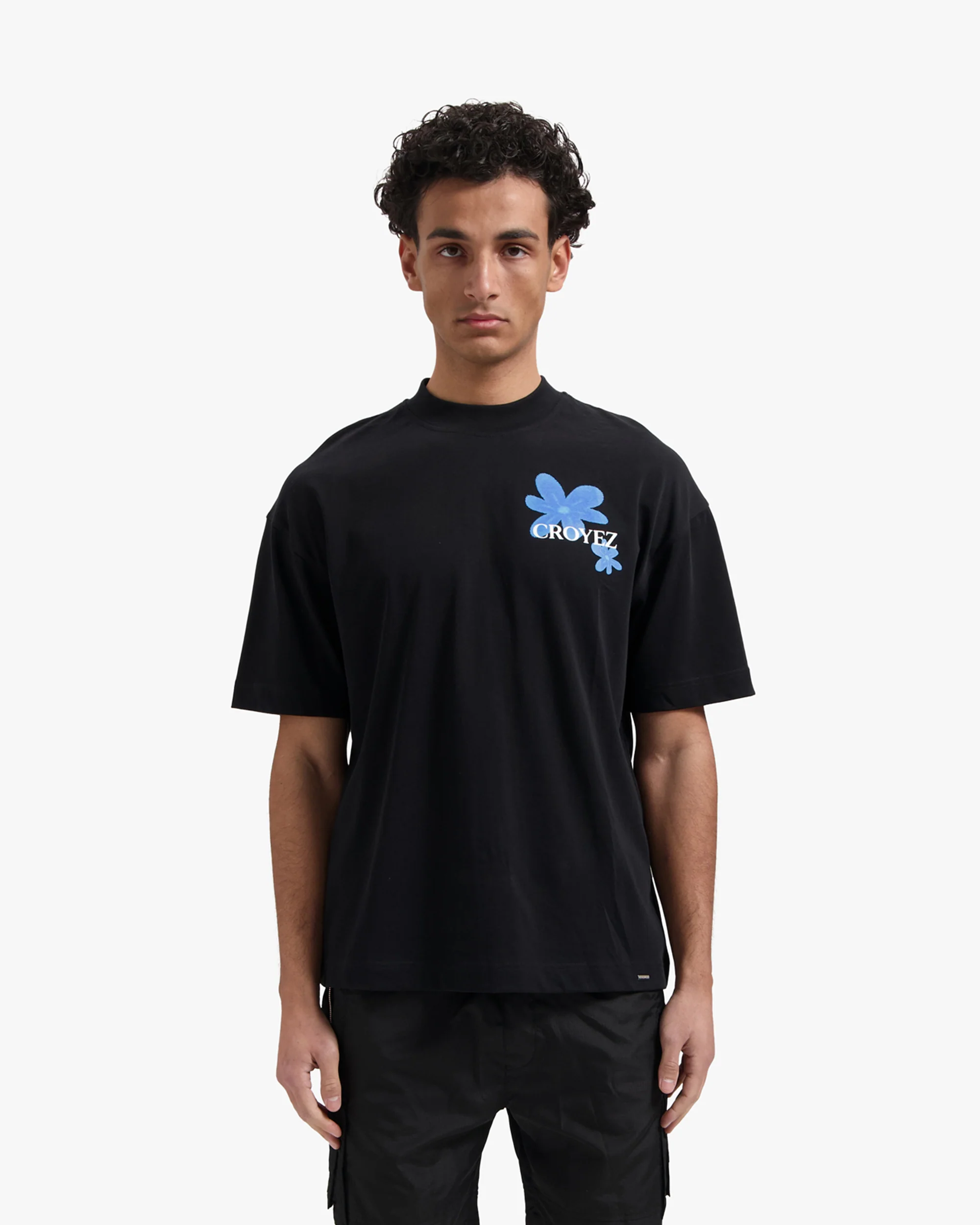CROYEZ BOTANIQUE T-SHIRT | BLACK/COBALT - Image 3