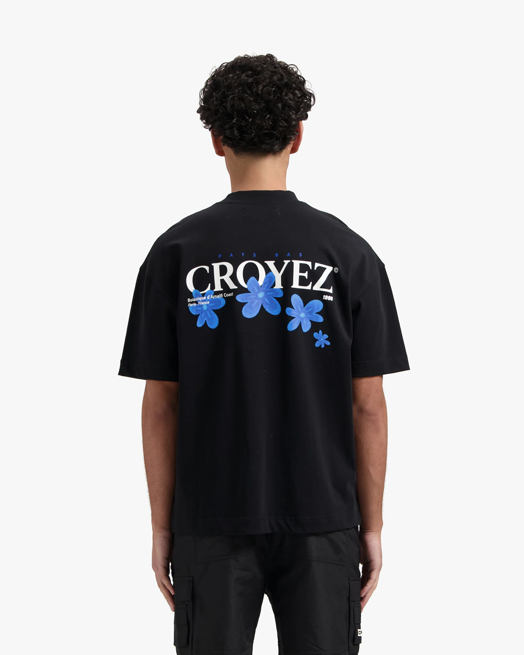 CROYEZ BOTANIQUE T-SHIRT | BLACK/COBALT - Image 4