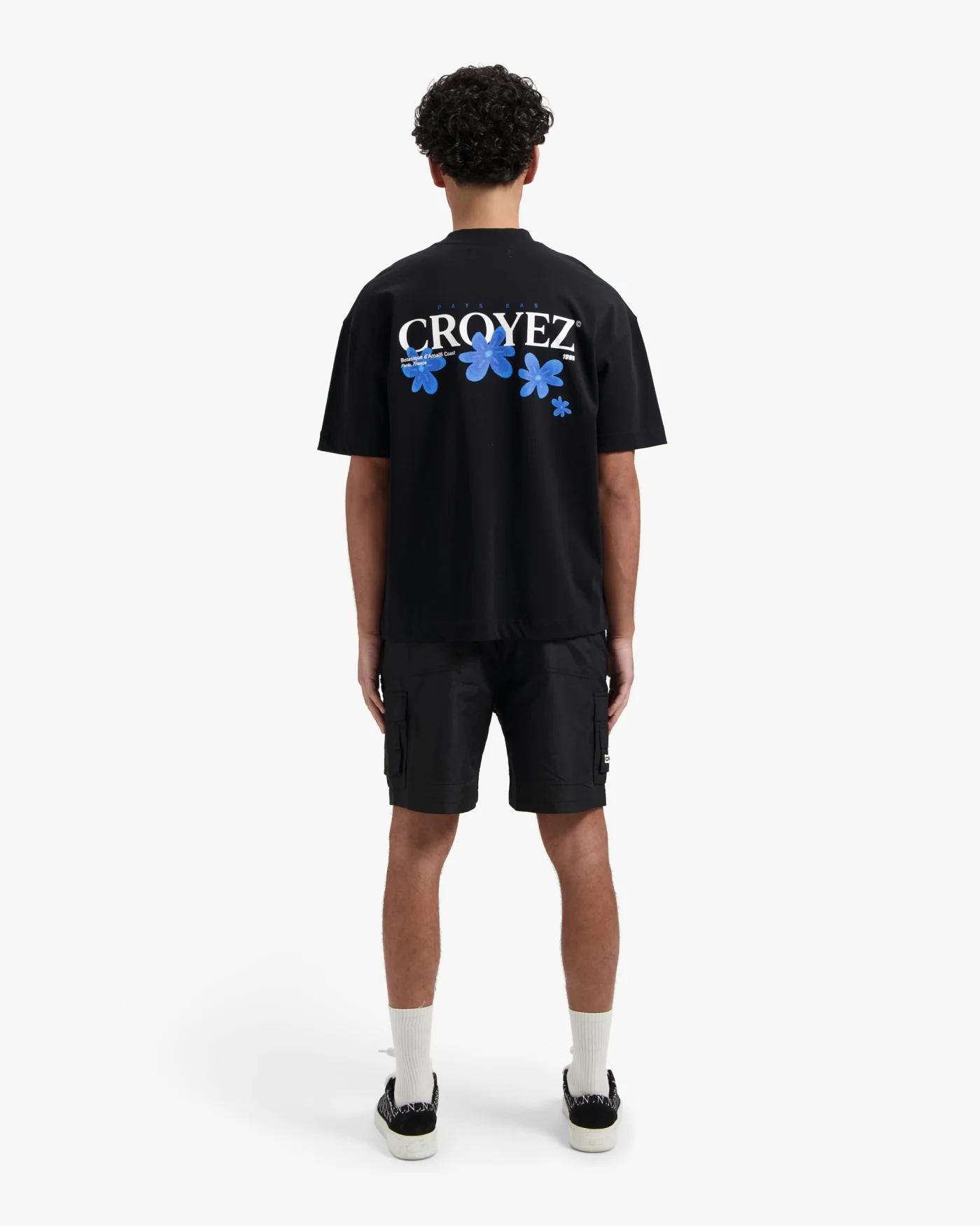 CROYEZ BOTANIQUE T-SHIRT | BLACK/COBALT - Image 5
