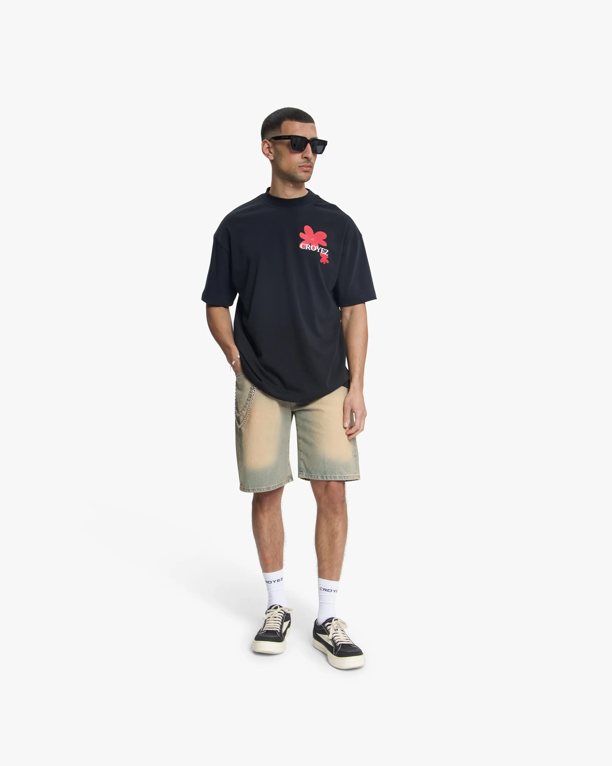 Croyez Botanique T-Shirt | Black/Red - Image 5