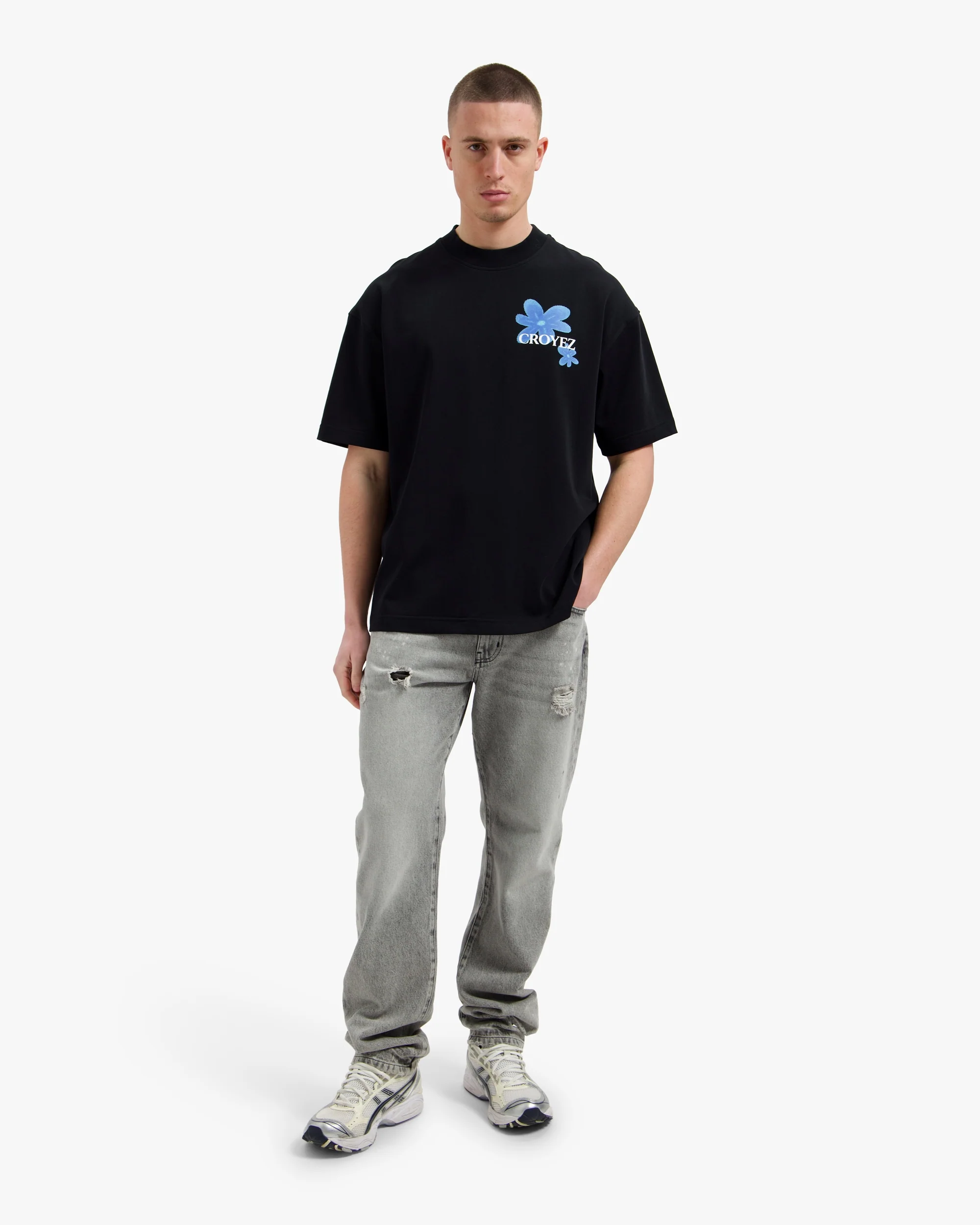 Croyez Botanique T-Shirt | Black/Tiffany Blue - Image 5