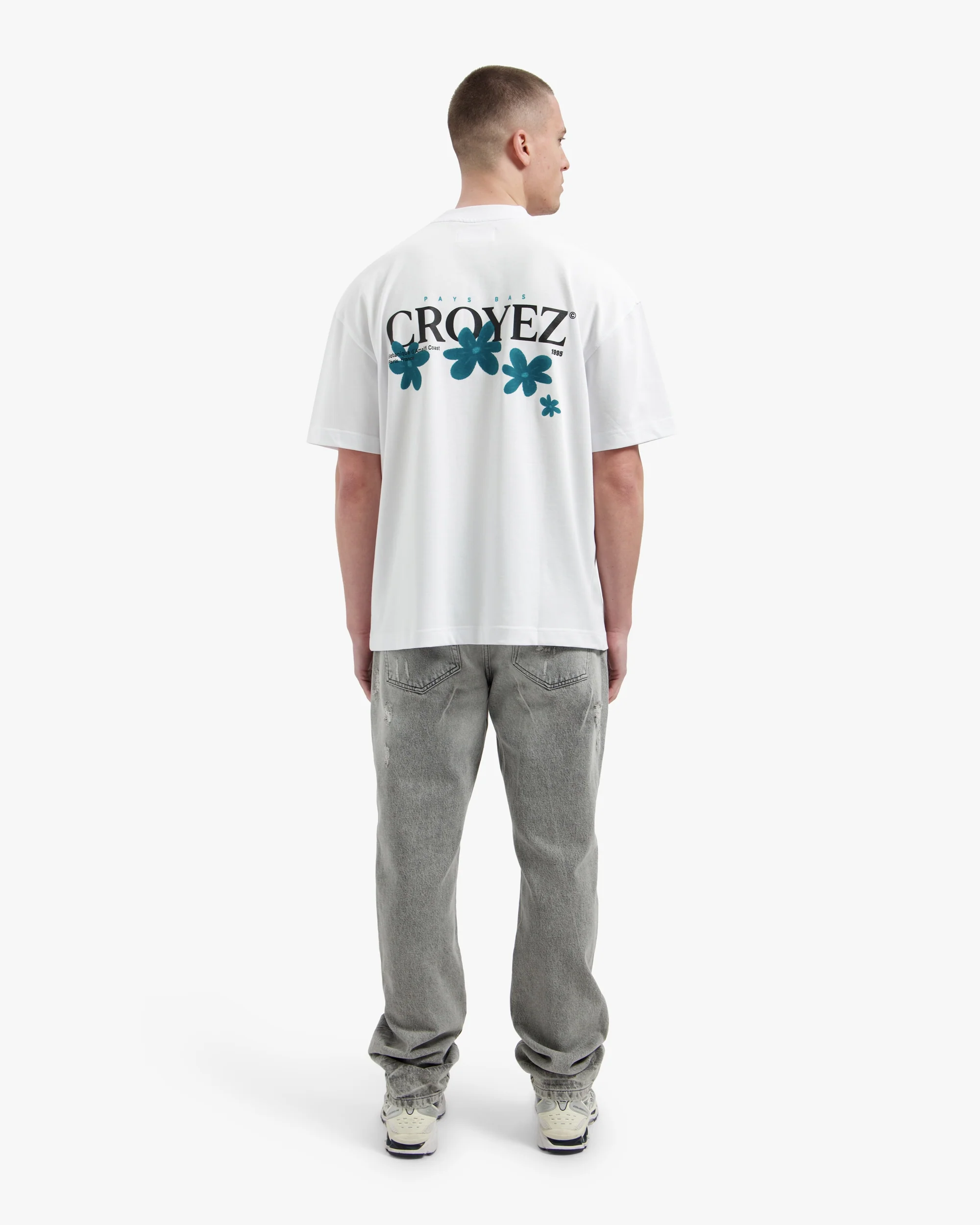 Croyez Botanique T-Shirt | White/Dark Teal - Image 6