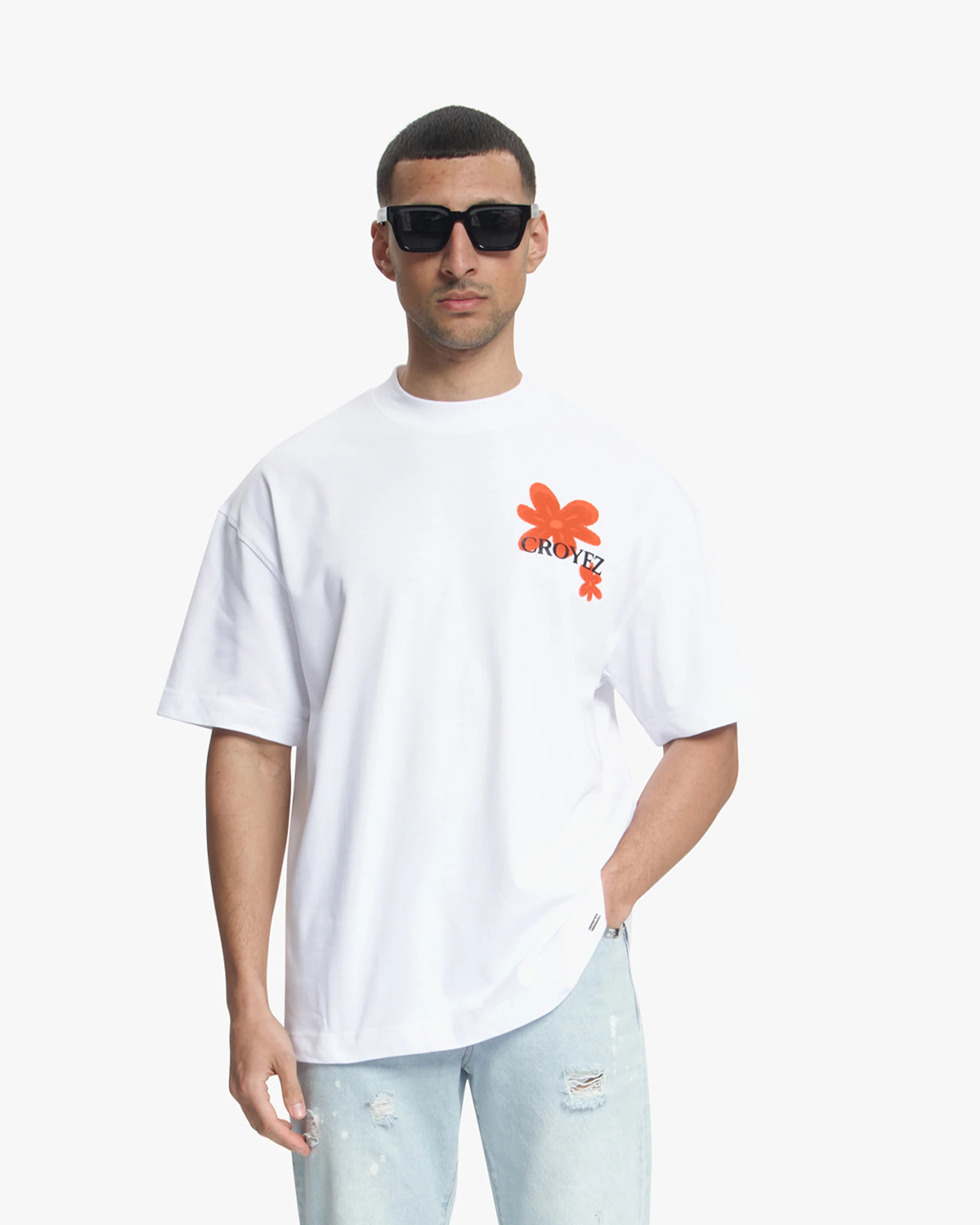 Croyez Botanique T-Shirt | White/Orange - Image 3