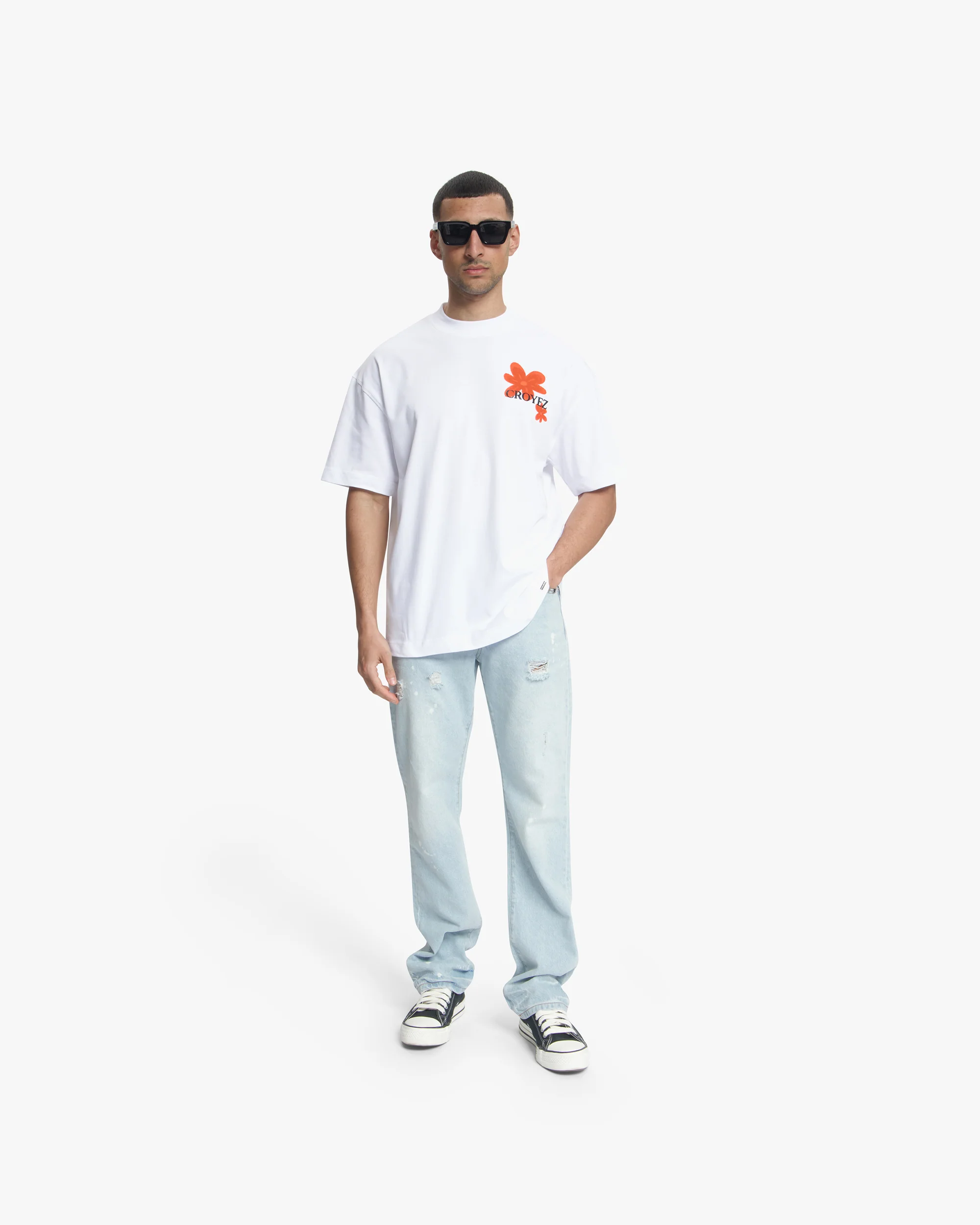 Croyez Botanique T-Shirt | White/Orange - Image 5