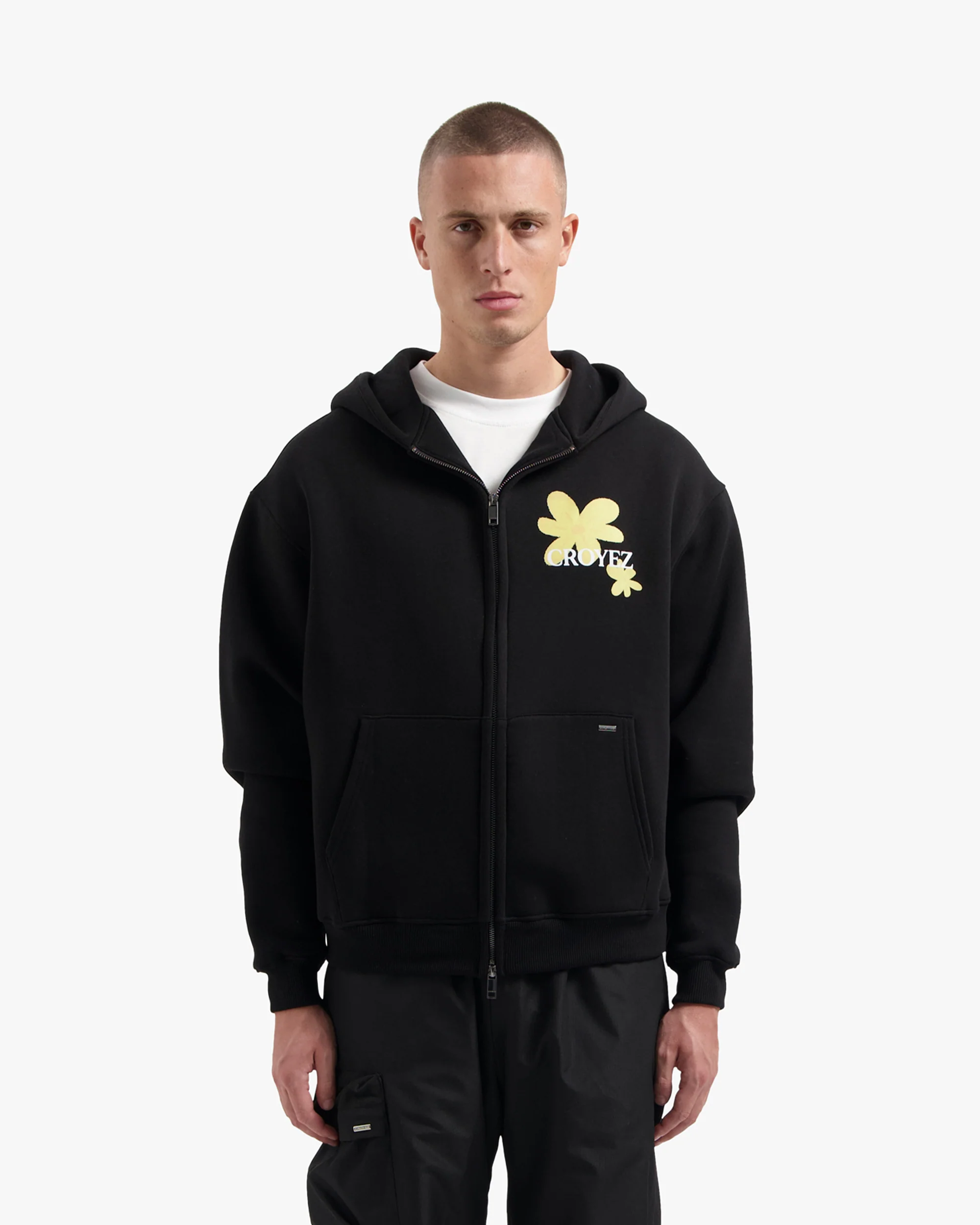 CROYEZ BOTANIQUE ZIP-HOODIE | BLACK/LIME - Image 3
