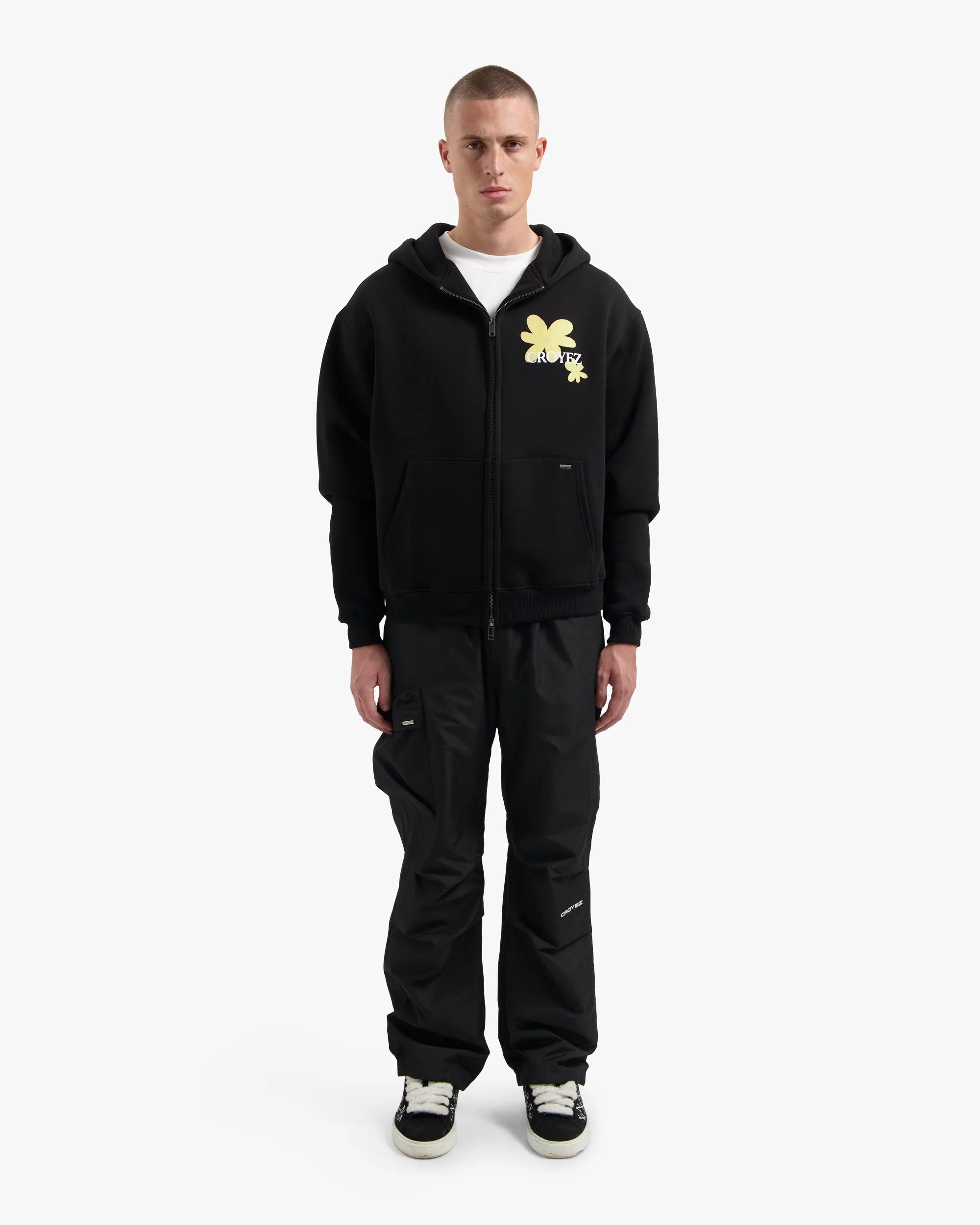 CROYEZ BOTANIQUE ZIP-HOODIE | BLACK/LIME - Image 5