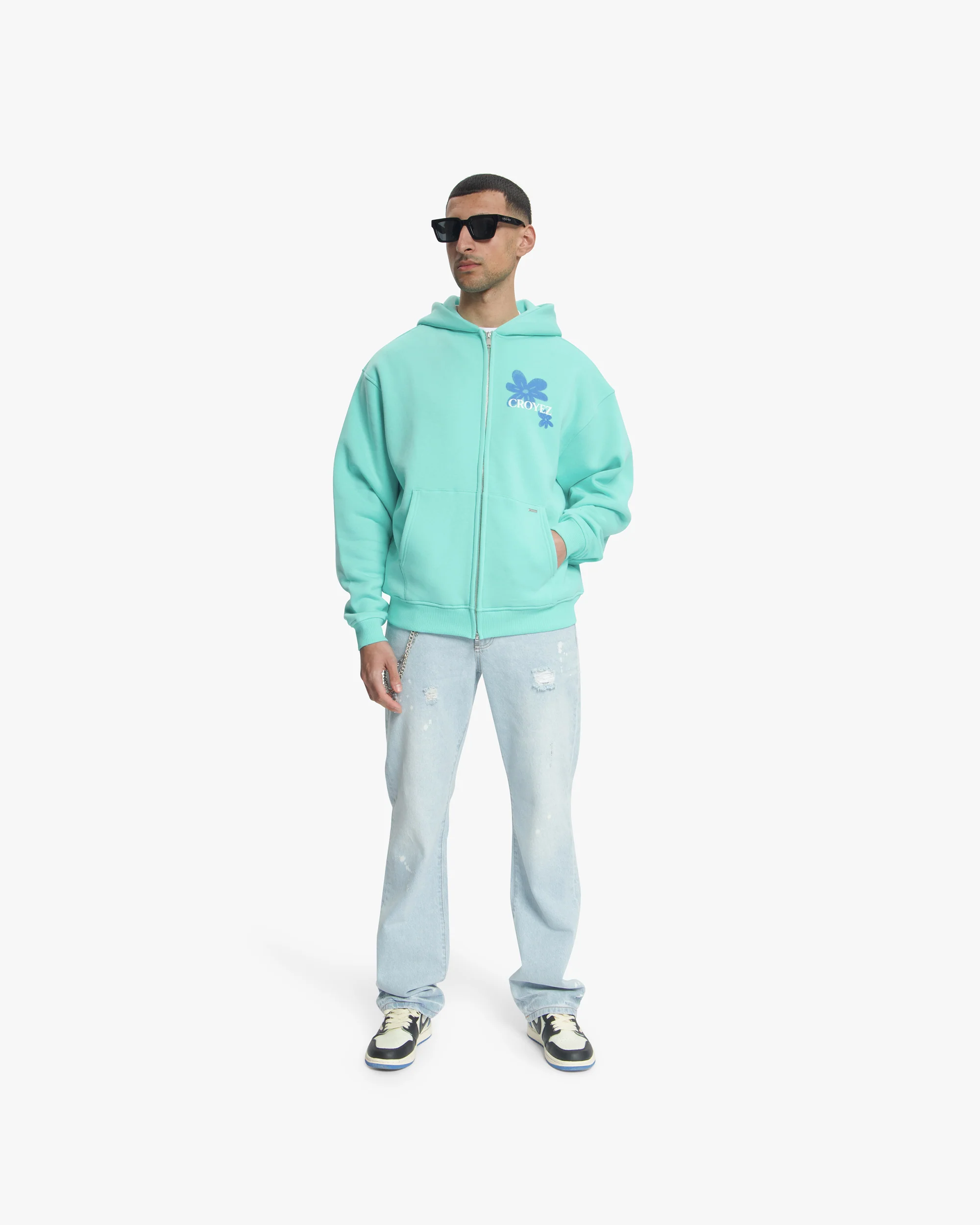 Croyez Botanique Zip Hoodie | Tiffany Blue - Image 5