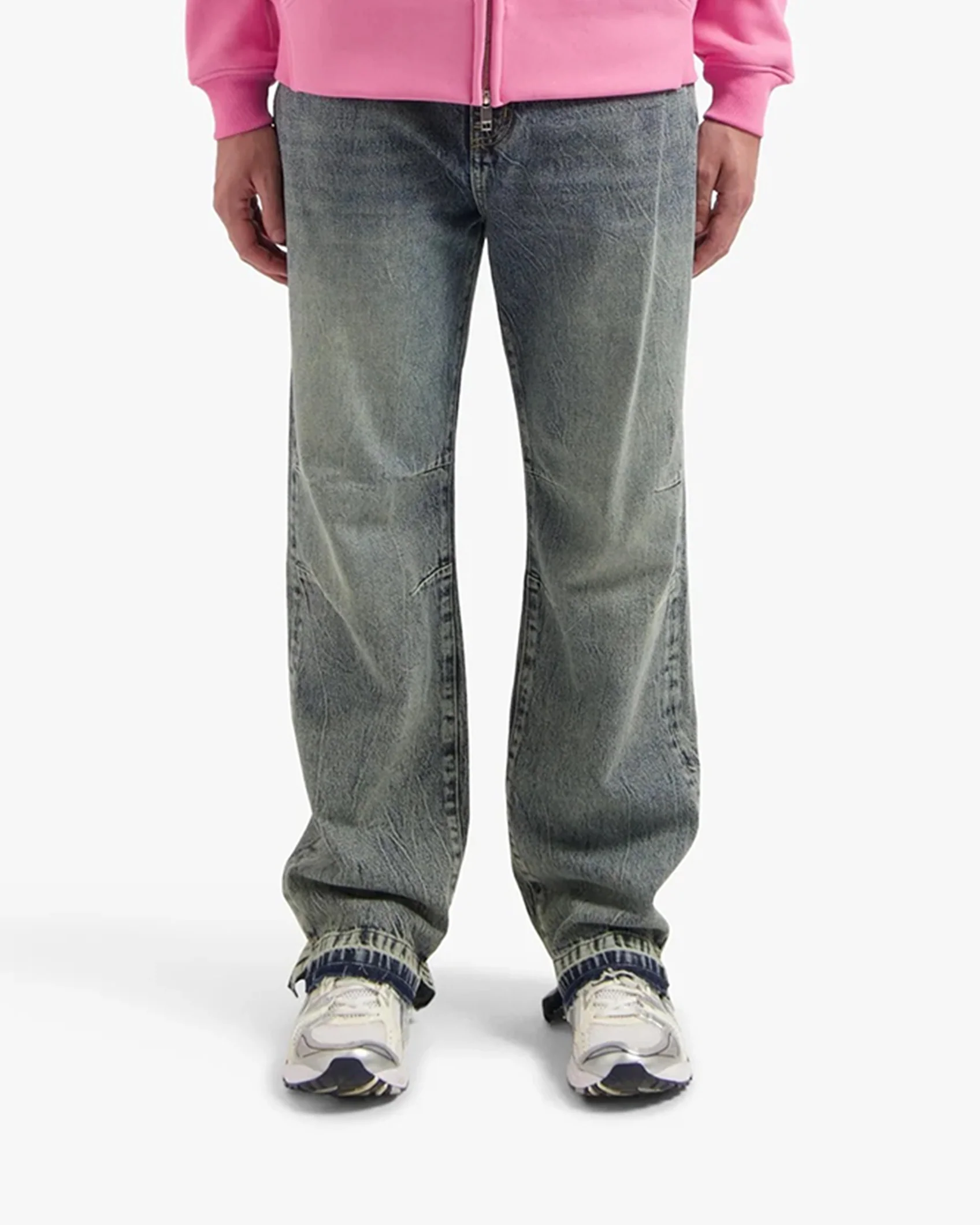 CROYEZ CD1 STEPPED HEM JEANS | LIGHT BLUE - Image 3