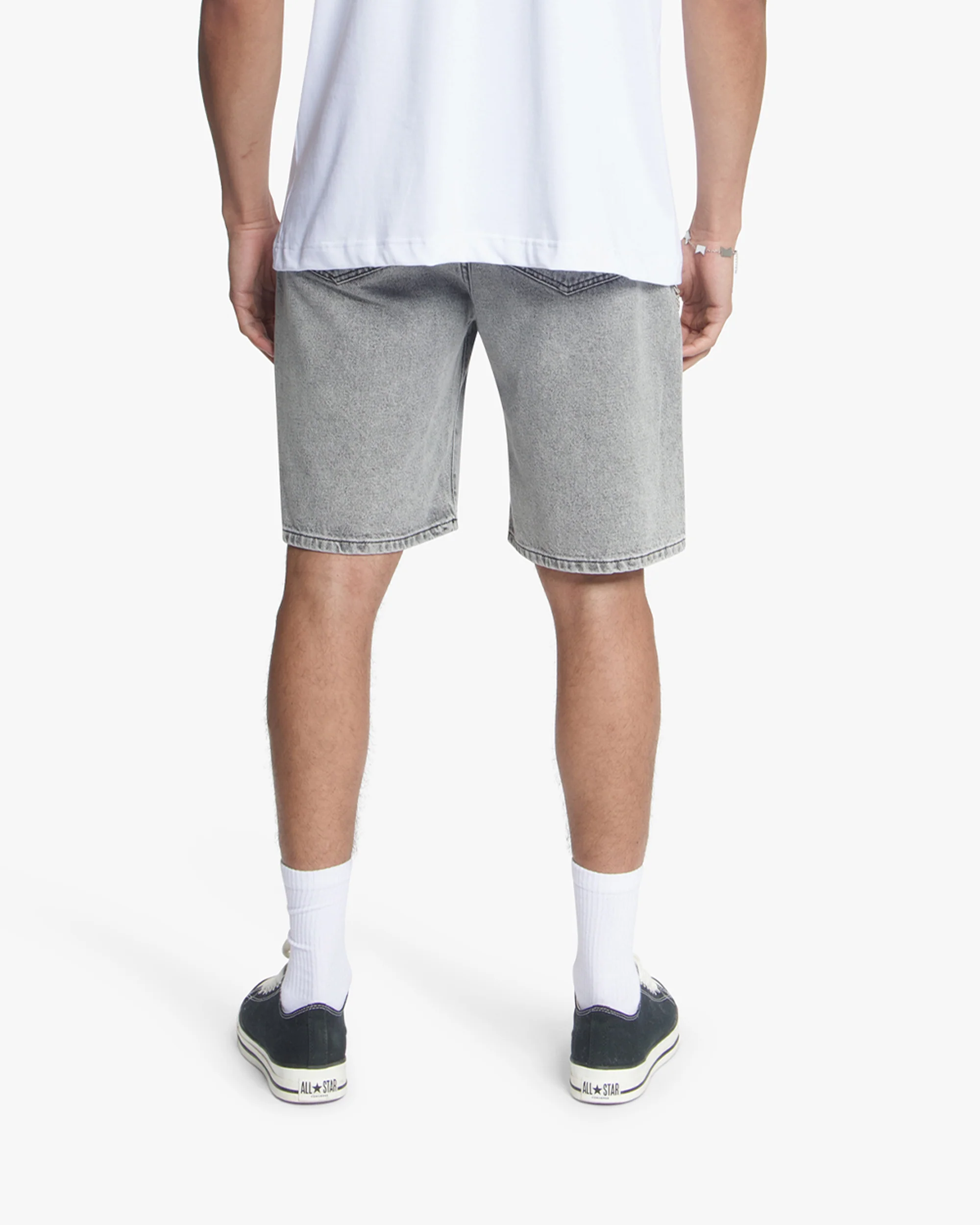 Croyez CD2 Washed Denim Shorts | Black Washed - Image 4