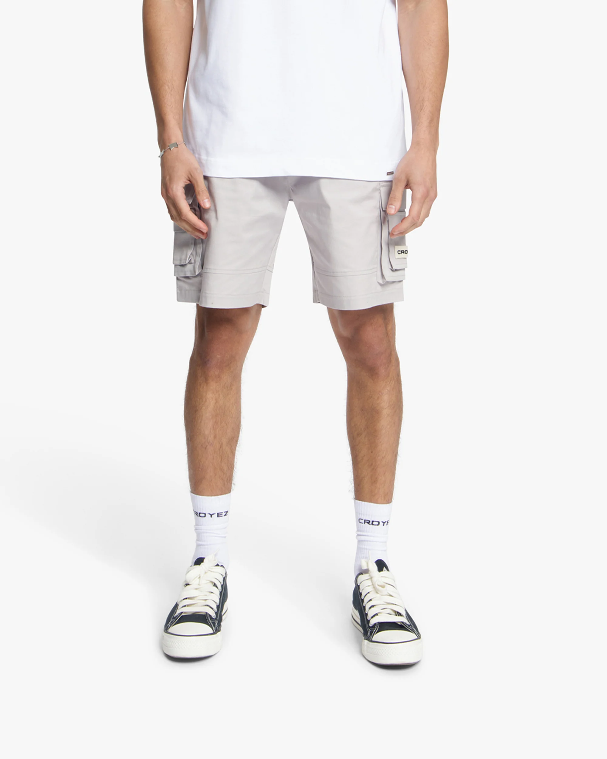 Croyez Classic Cargo Shorts | Light Grey - Image 3