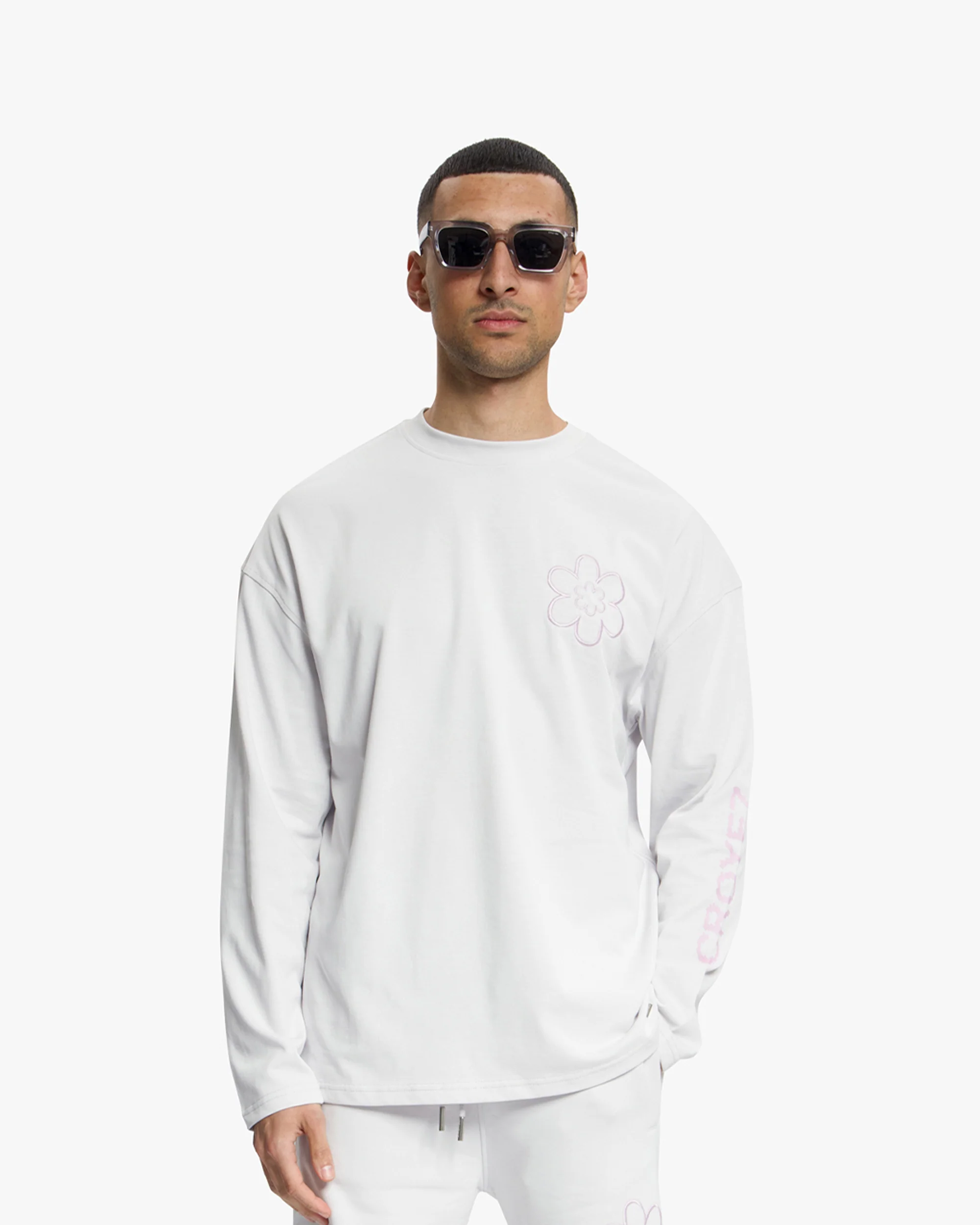Croyez Contour De La Fleur Longsleeve | Light Grey - Image 3