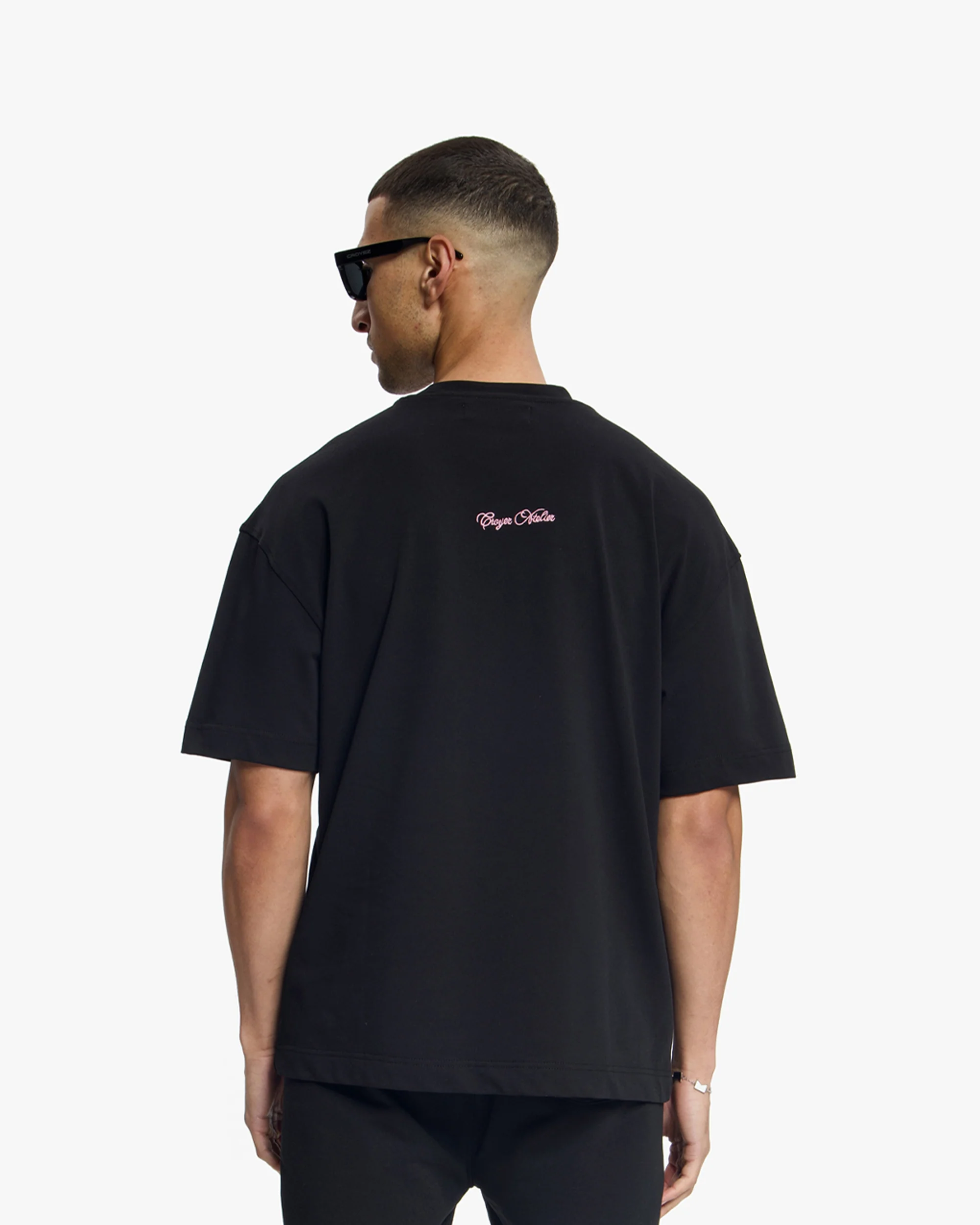 Croyez Contour De La Fleur T-Shirt | Black - Image 4
