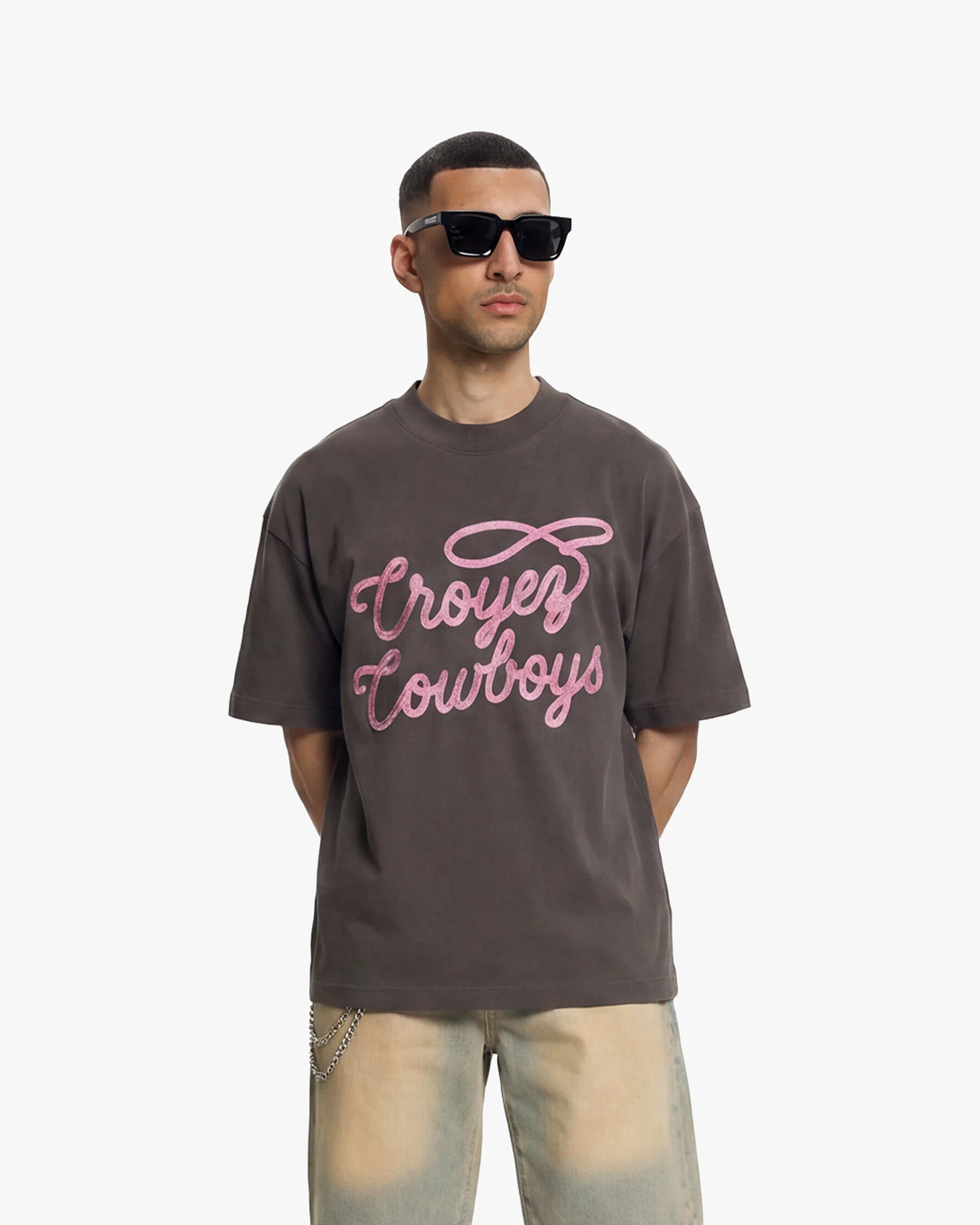 Croyez Cowboys T-Shirt | Washed Brown - Image 3