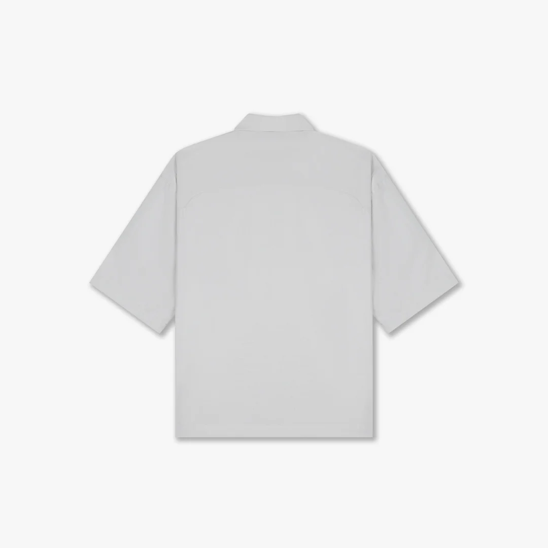 Croyez Crinkle Patch Shirt | Light Grey - Image 2