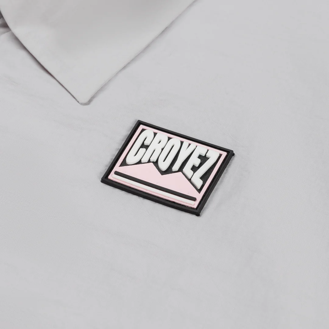Croyez Crinkle Patch Shirt | Light Grey - Image 7