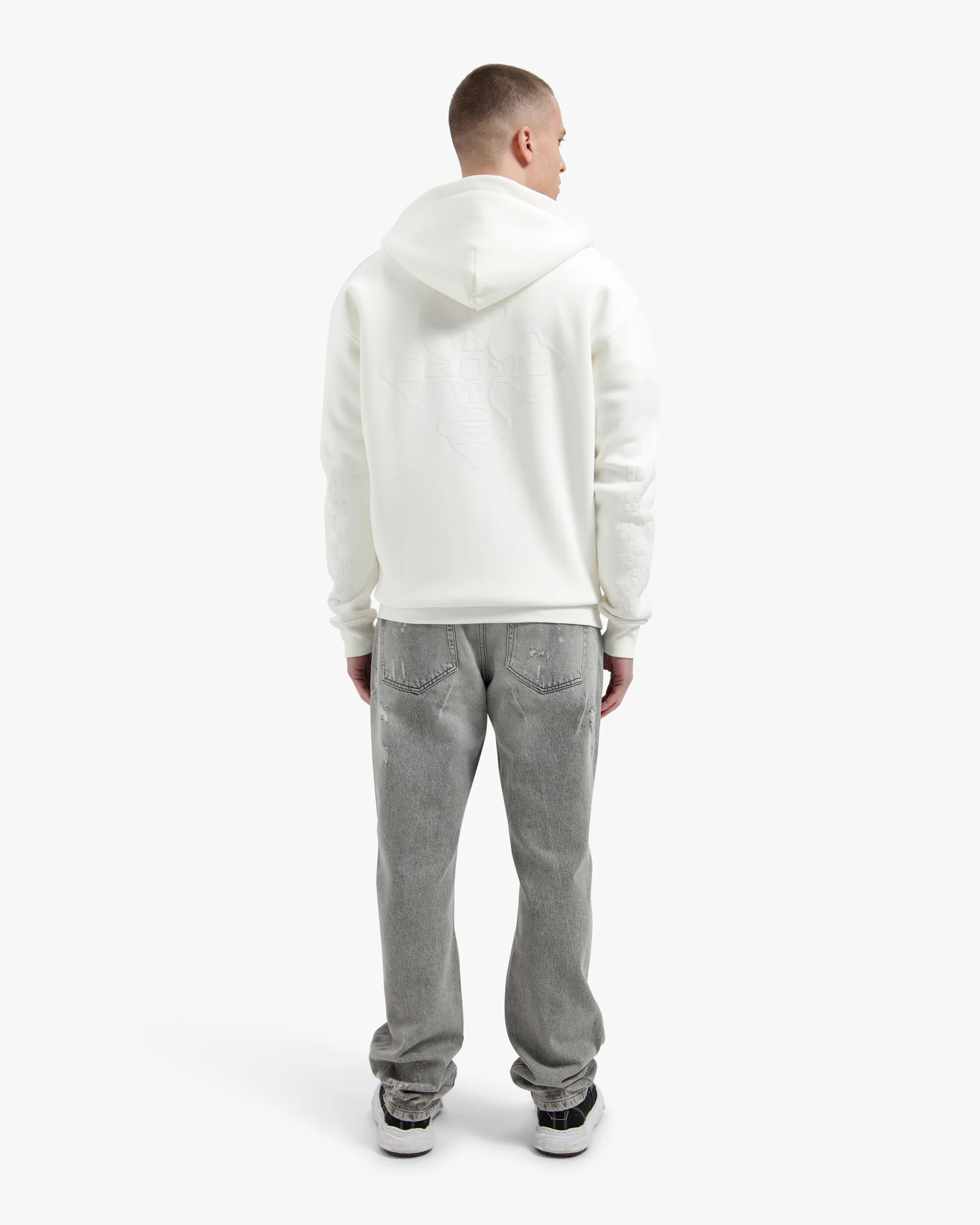 Croyez Cross Zip Hoodie | Off-White - Image 6