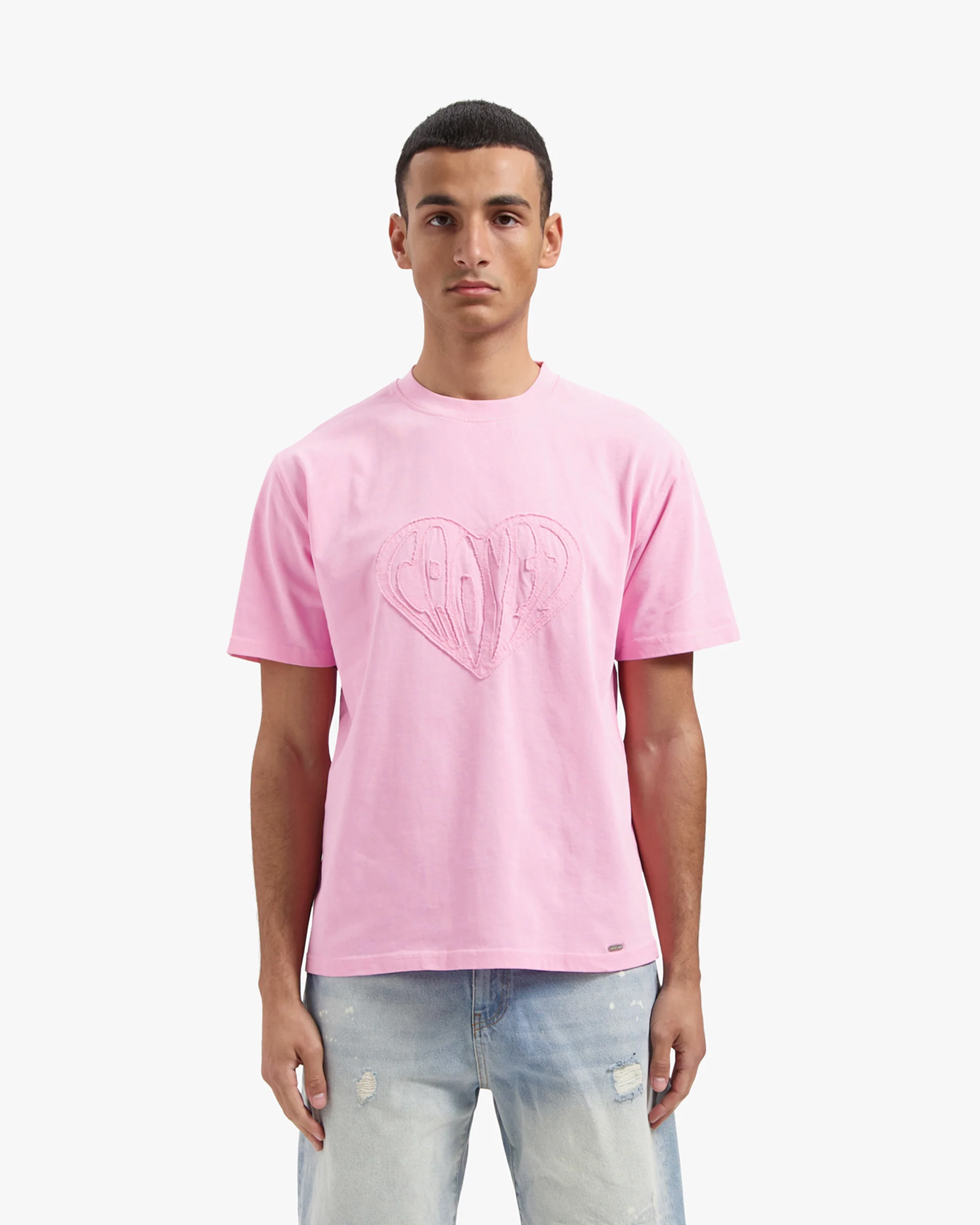 CROYEZ CUT OUT HEART T-SHIRT | PINK - Image 3