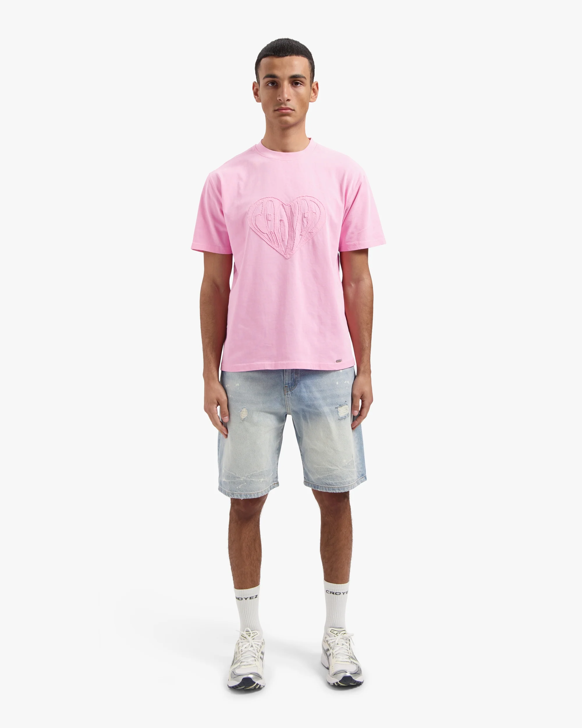 CROYEZ CUT OUT HEART T-SHIRT | PINK - Image 5