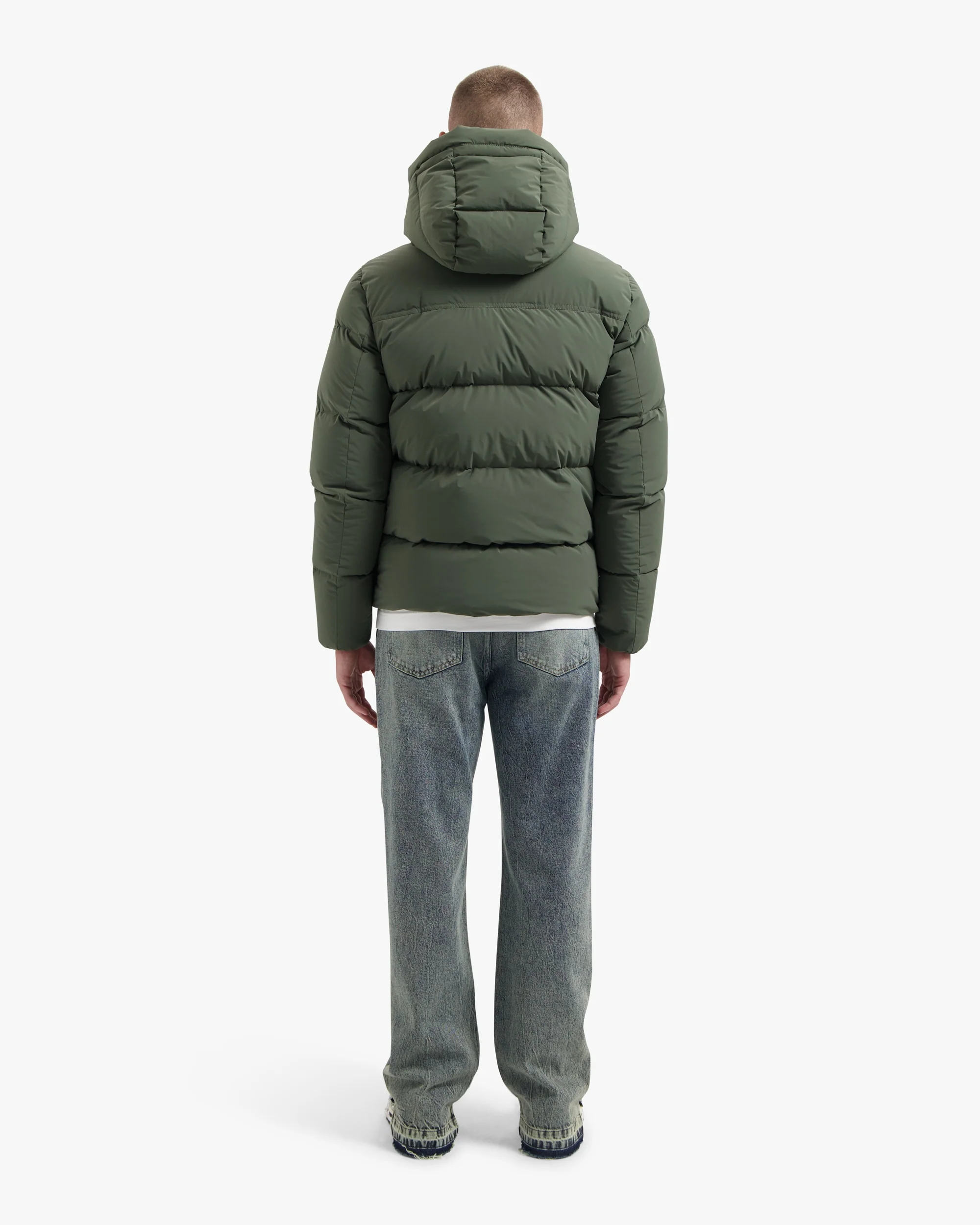 CROYEZ DOWN PUFFER JACKET | DARK GREEN - Image 6