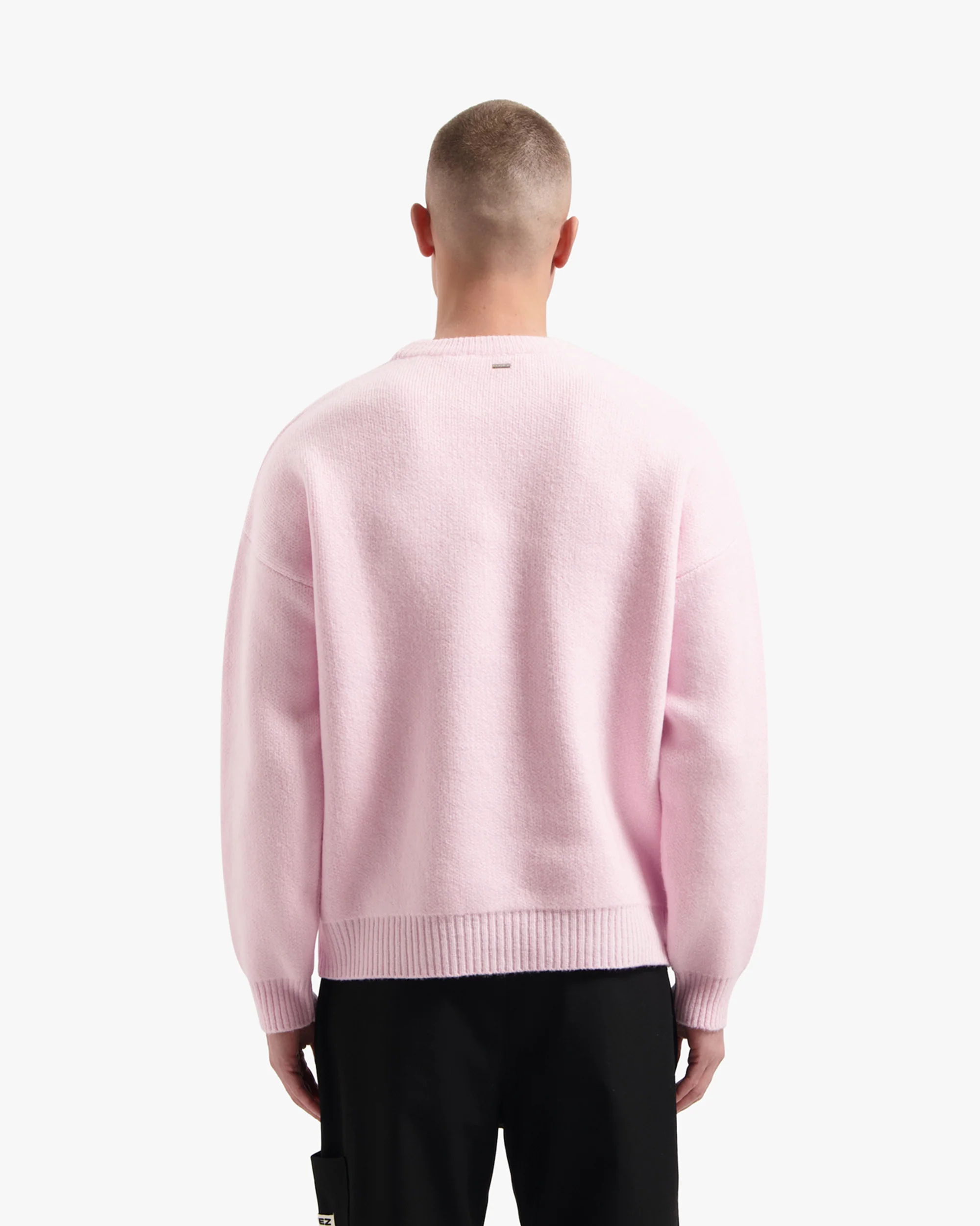 Croyez Etiquette Knit Sweater | Pink - Image 4