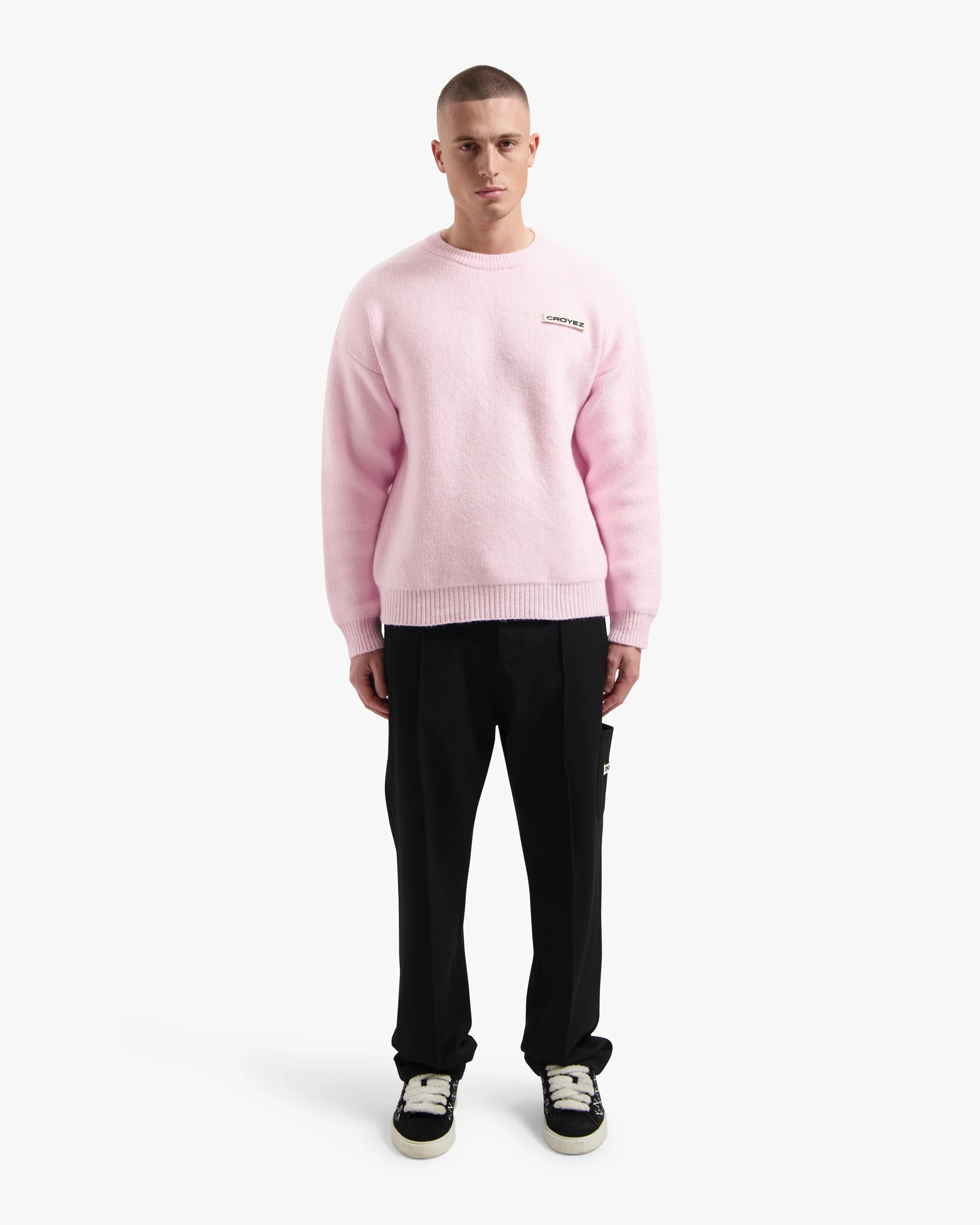Croyez Etiquette Knit Sweater | Pink - Image 5