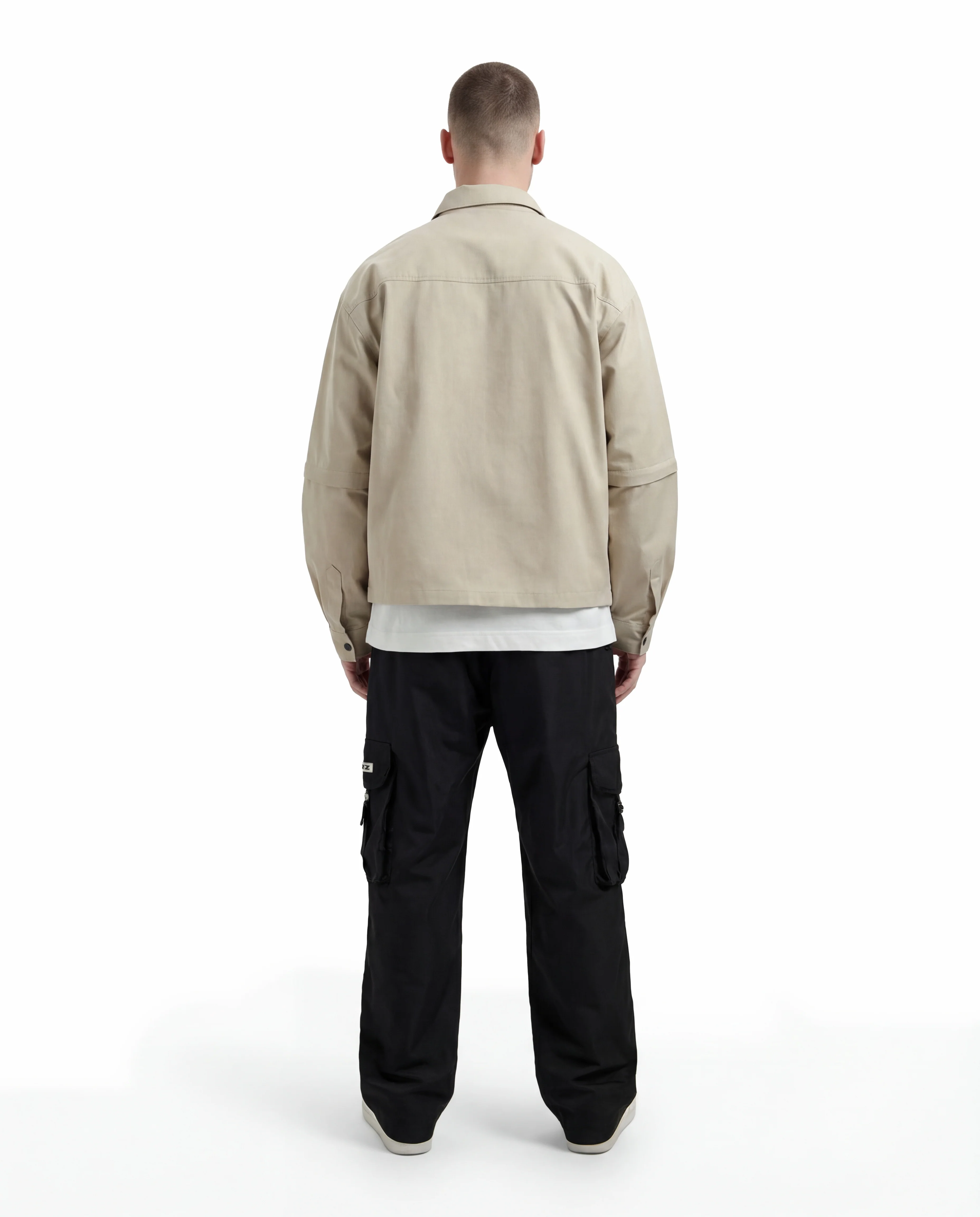 Croyez Etiquette Nylon Jacket | Beige - Image 8
