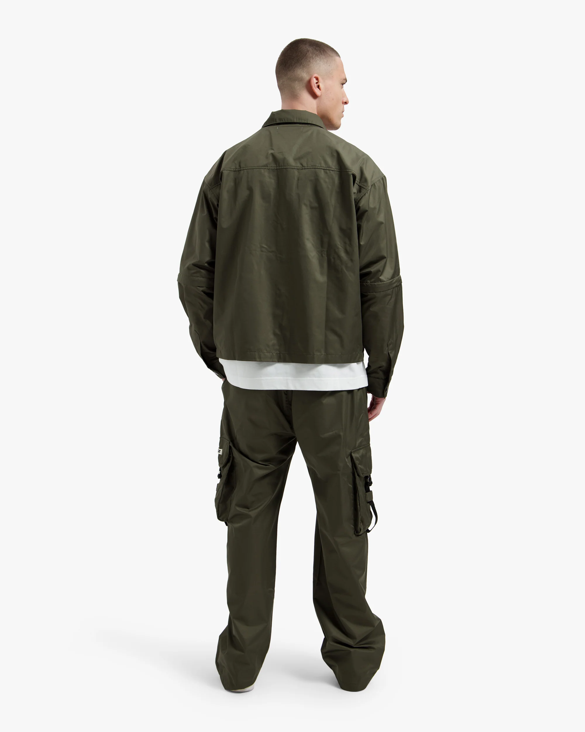 Croyez Etiquette Nylon Pants | Dusty Olive - Image 6
