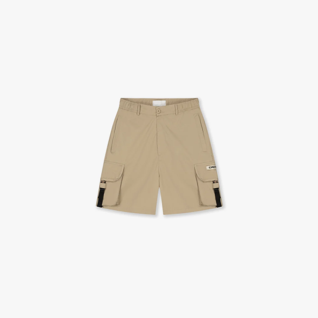 Croyez Etiquette Nylon Shorts | Beige