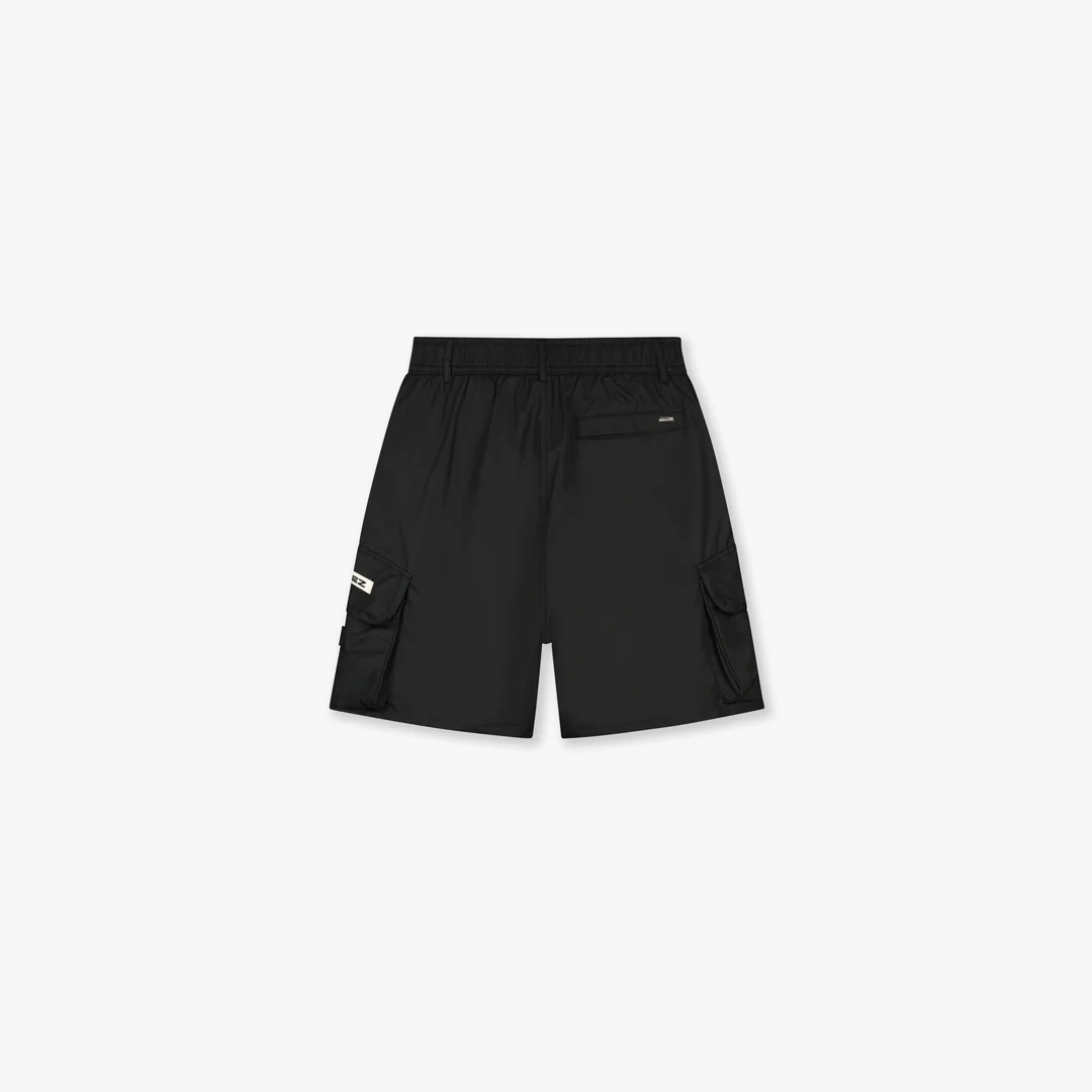 Croyez Etiquette Nylon Shorts | Black - Image 2