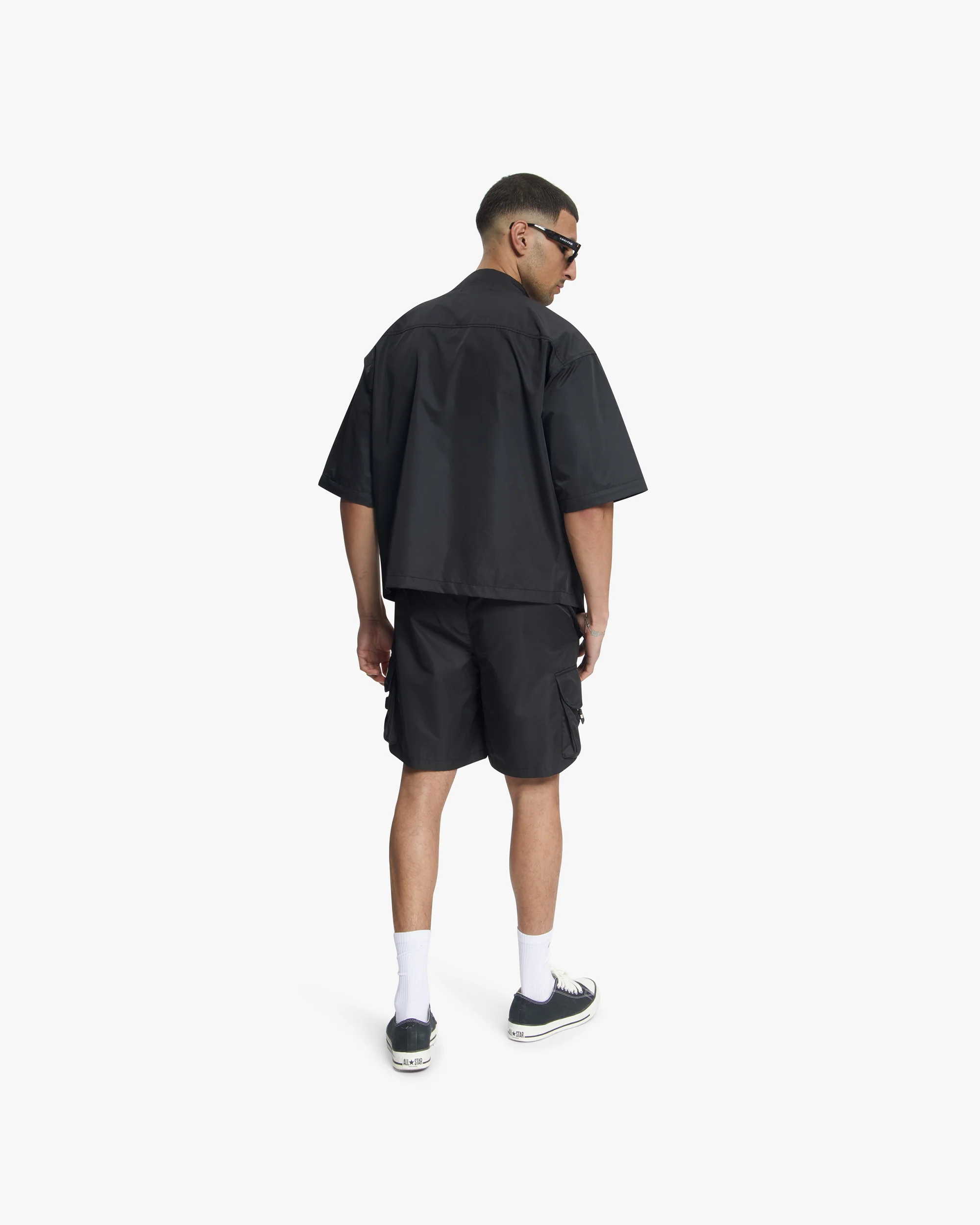 Croyez Etiquette Nylon Shorts | Black - Image 6