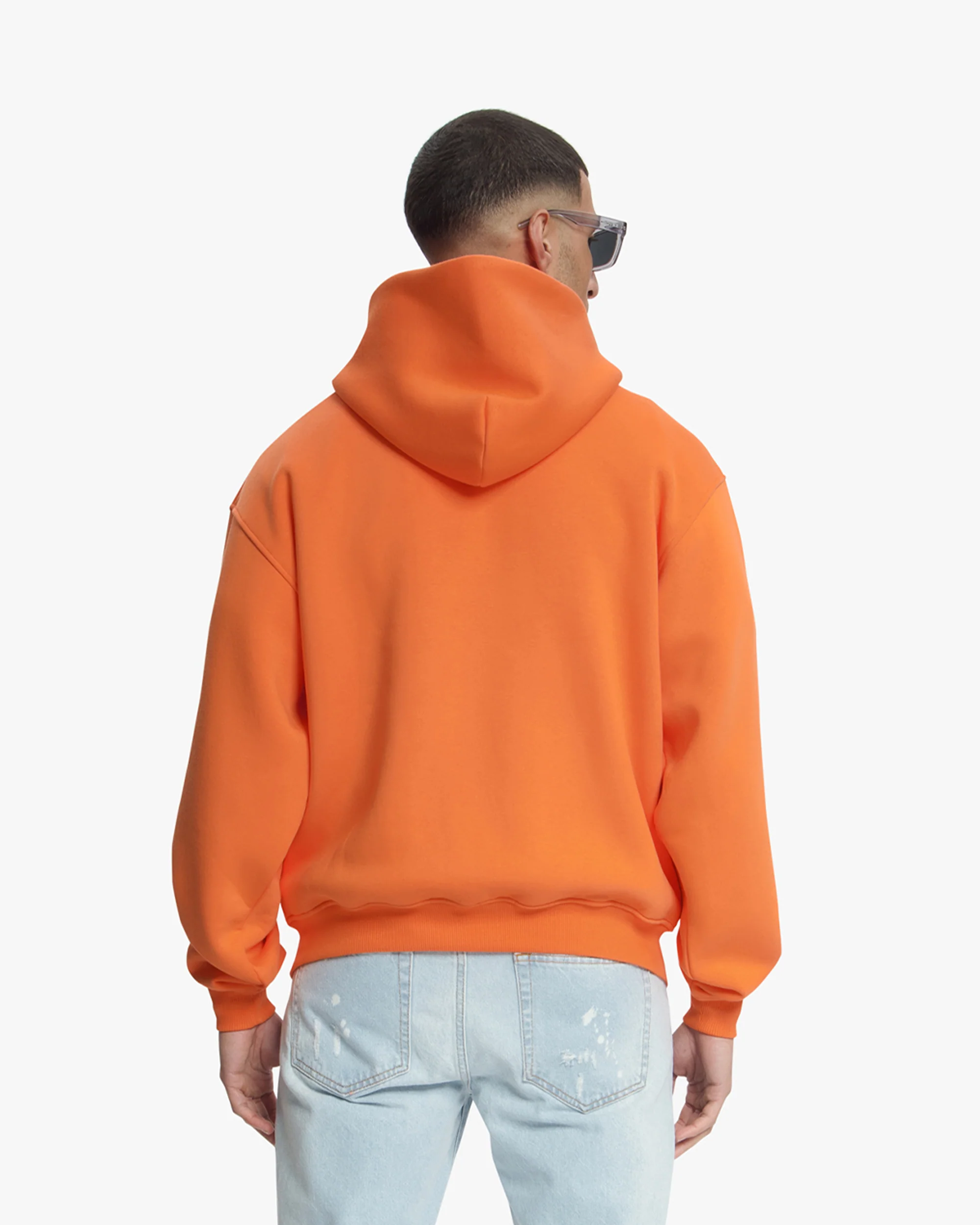 Croyez Etiquette Zip Hoodie | Orange - Image 4